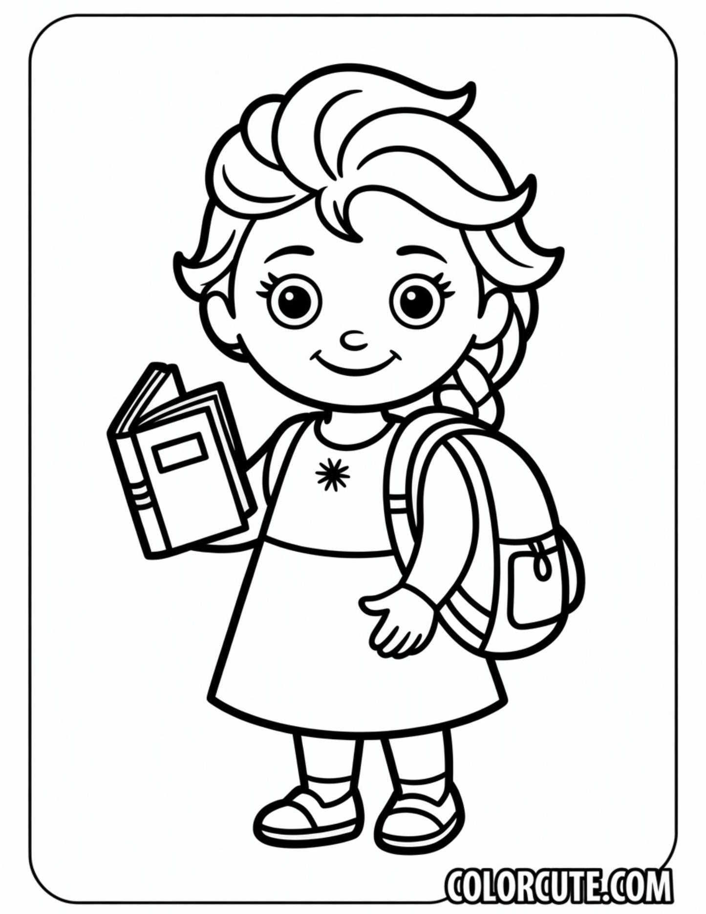 Back to School Anna Coloring Pages | Free PDF Printables
