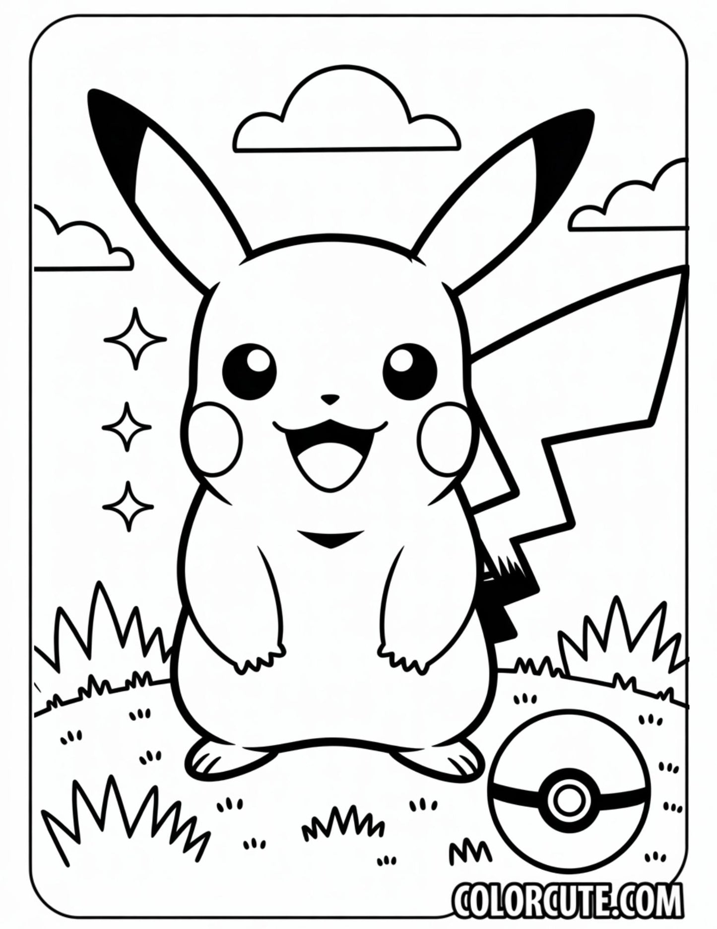 Pikachu Coloring Pages | Free PDF Printables