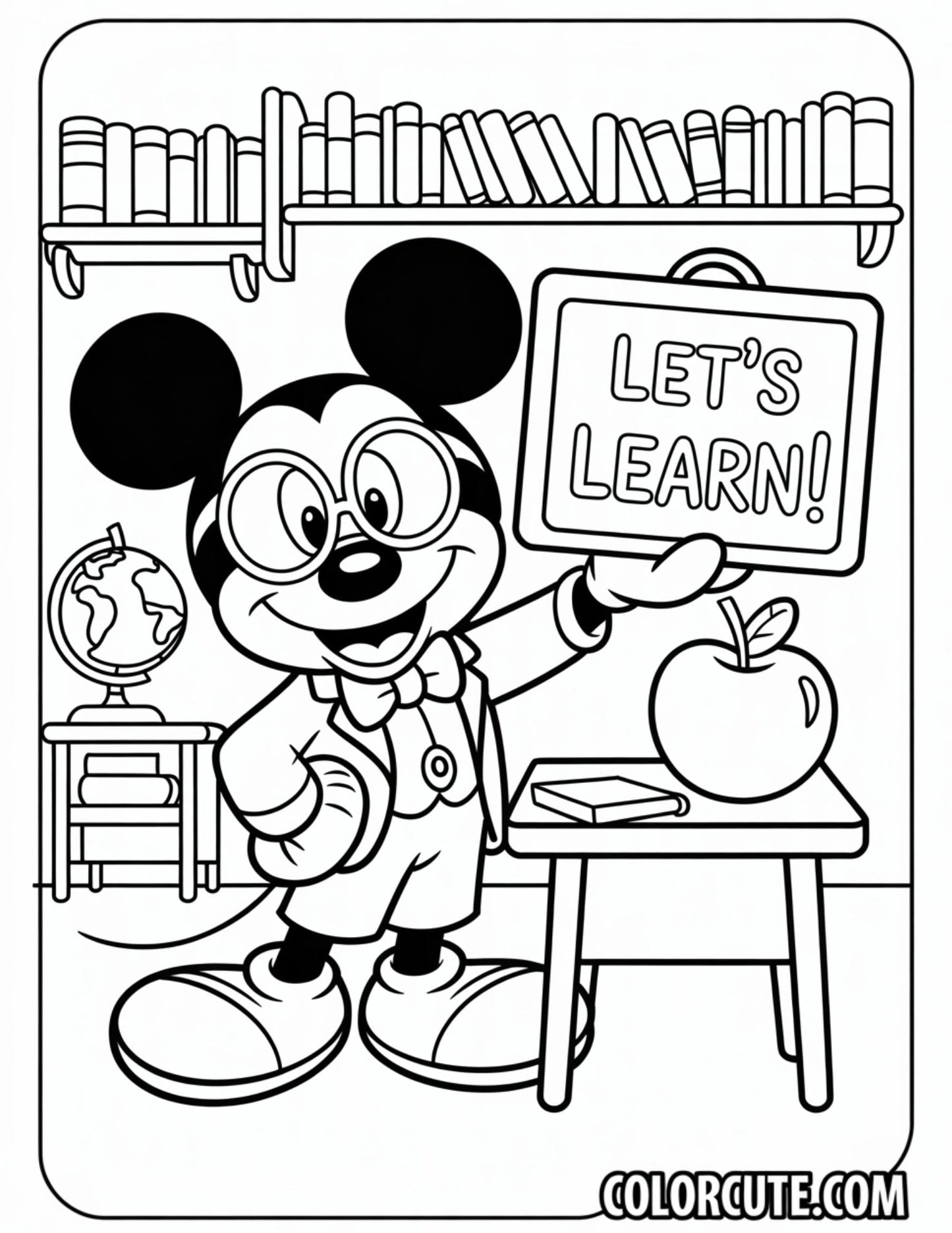 Teacher Mickey Mouse Coloring Pages | Free PDF Printables