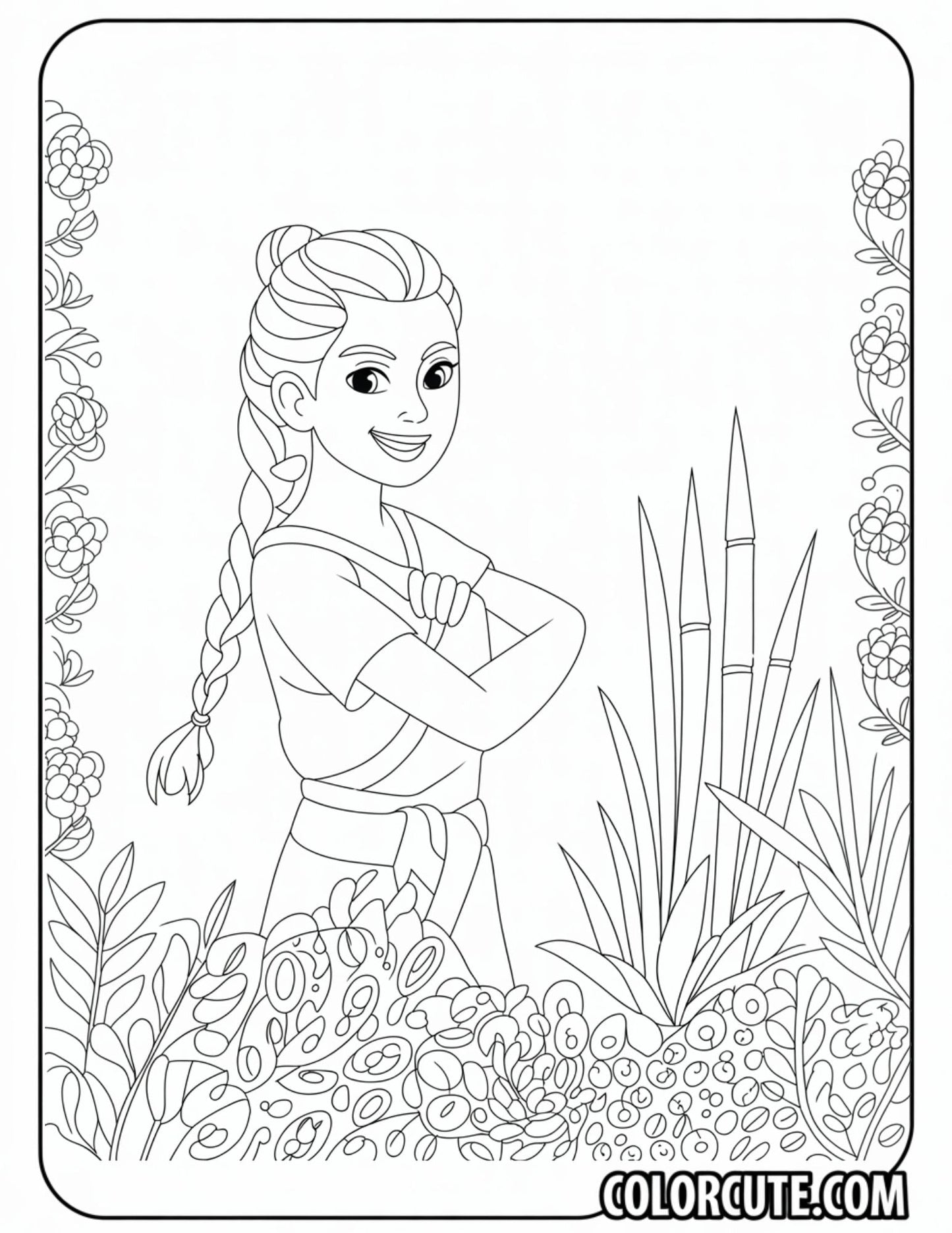 Easy Raya Coloring Page | Free PDF Printables