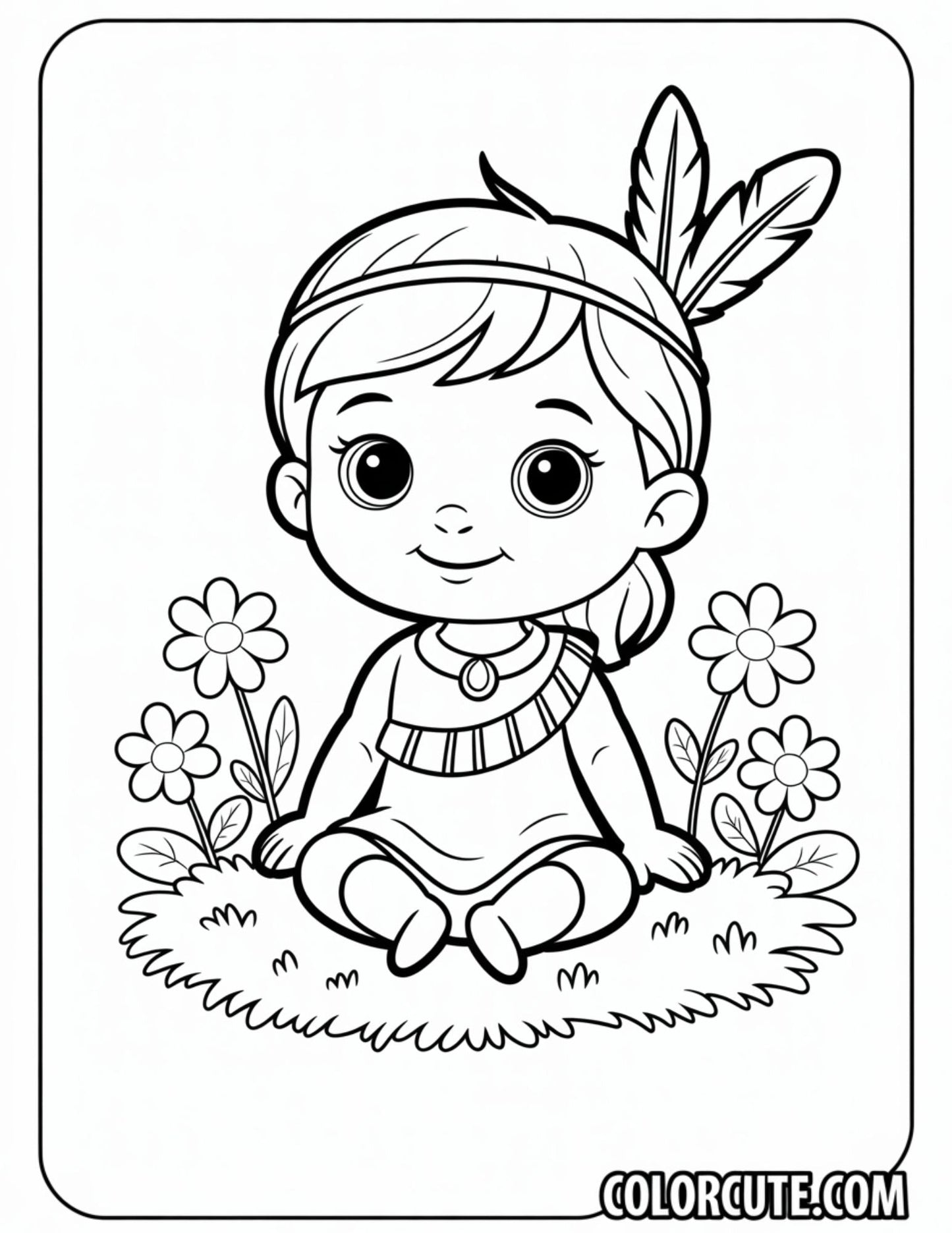 Baby Pocahontas Coloring Pages | Free PDF Printables