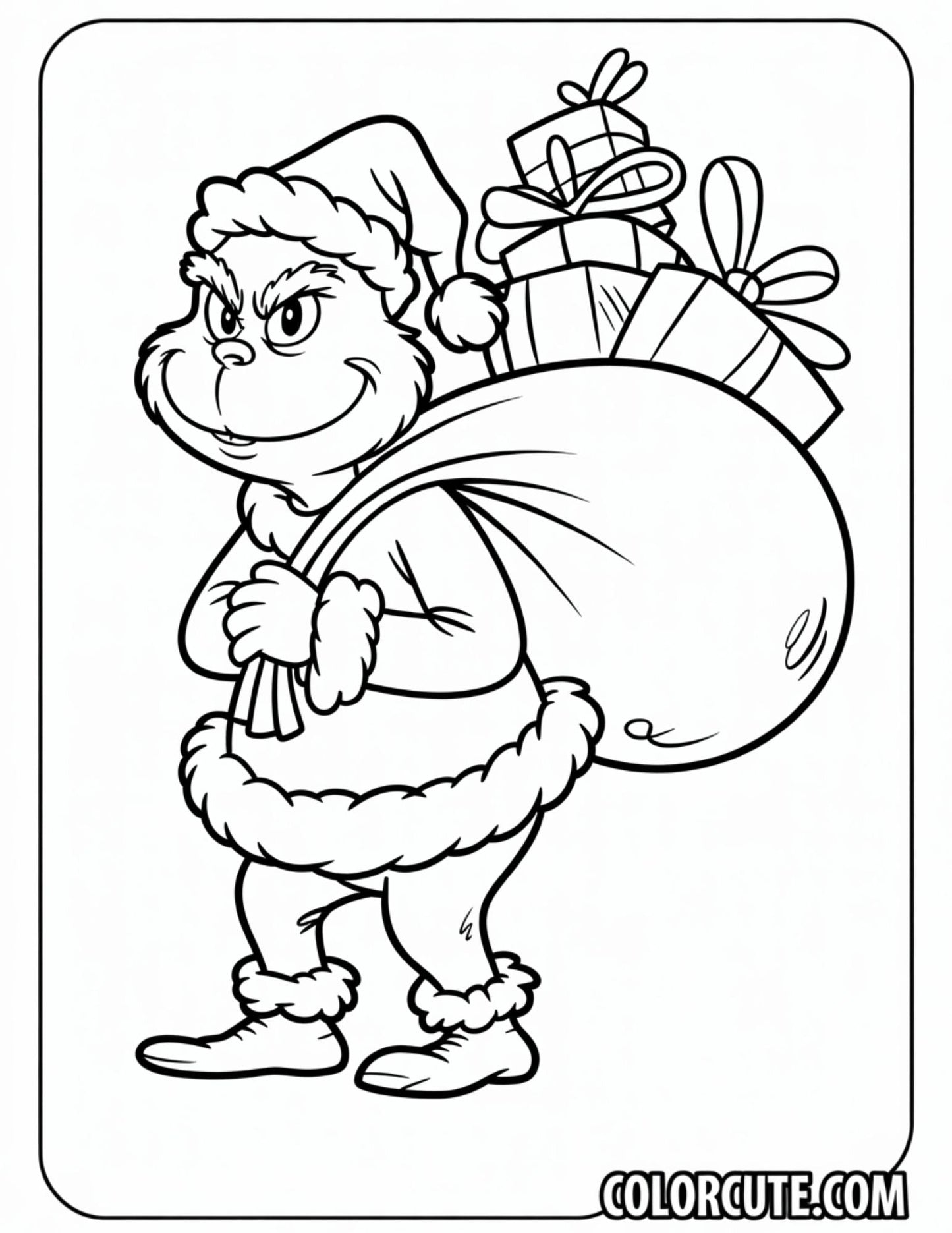 Grinch Coloring Page | Free PDF Printables