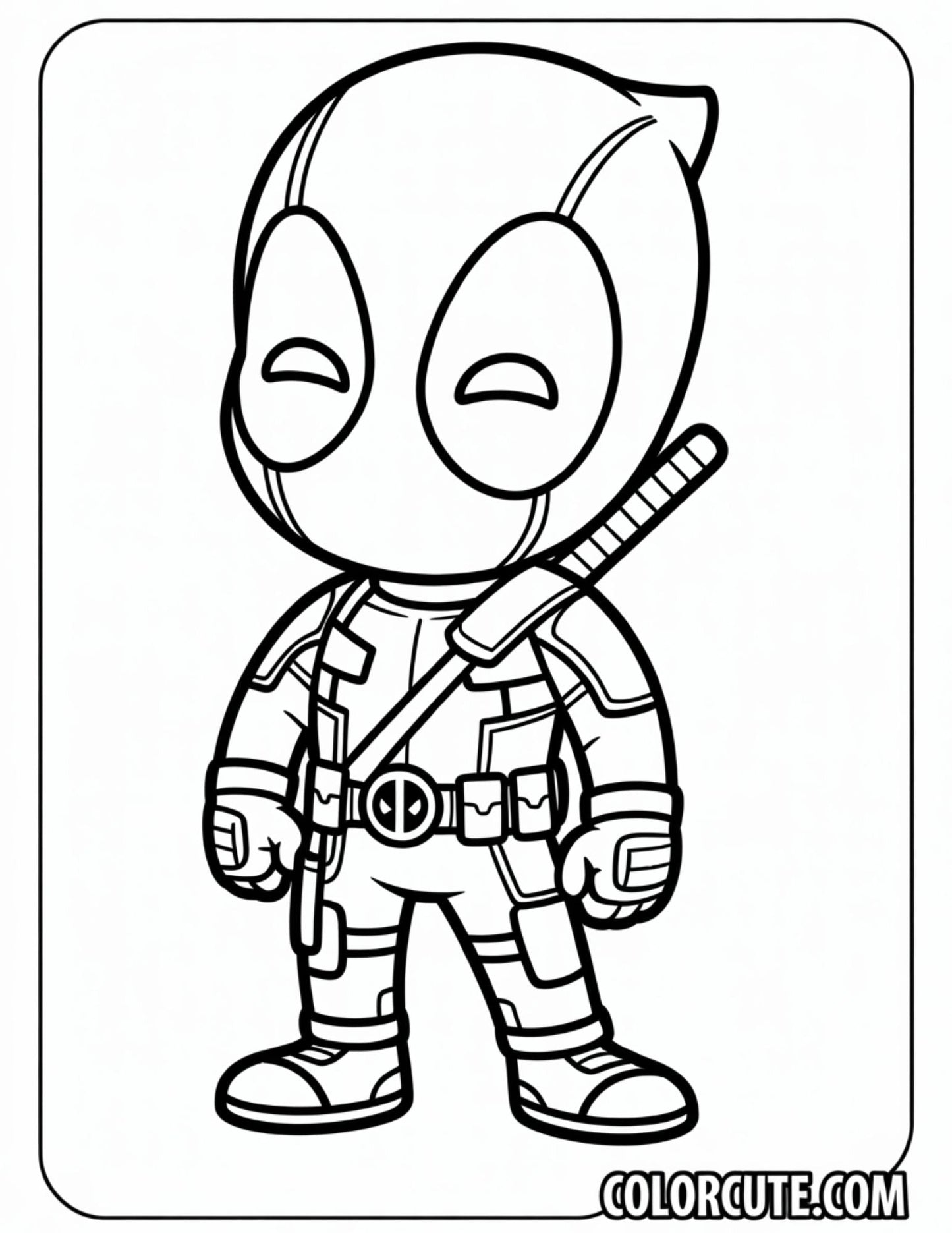 Mini Deadpool Coloring Pages | Free PDF Printables