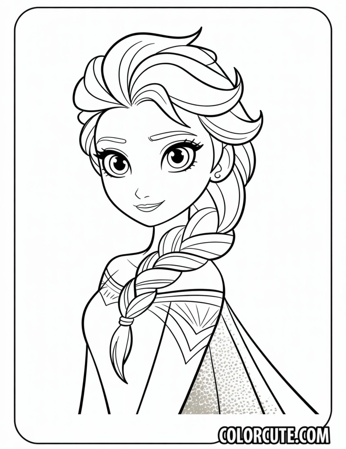 Anime Elsa Coloring Pages | Free PDF Printables