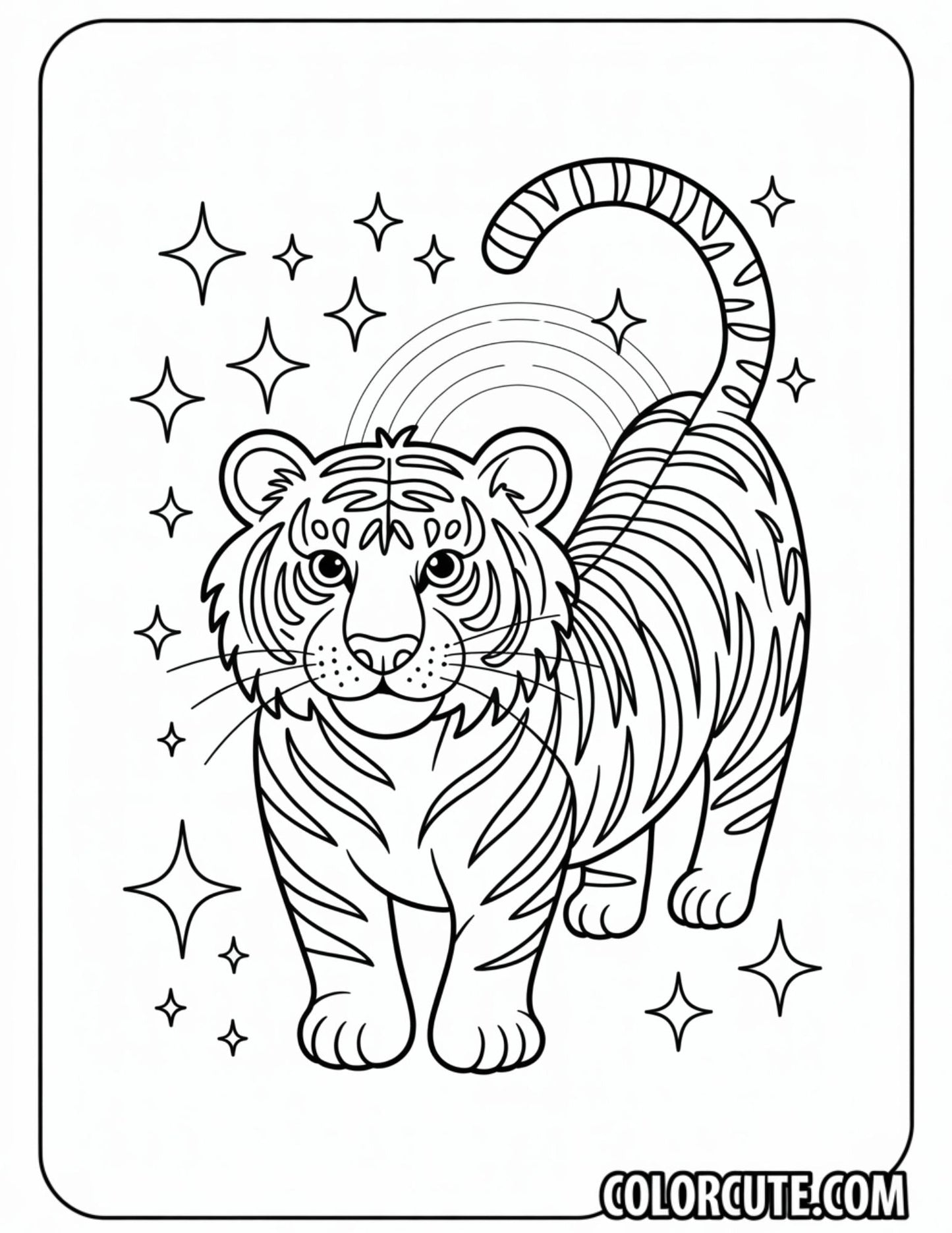 Lisa Frank Tiger Coloring Pages | Free PDF Printables