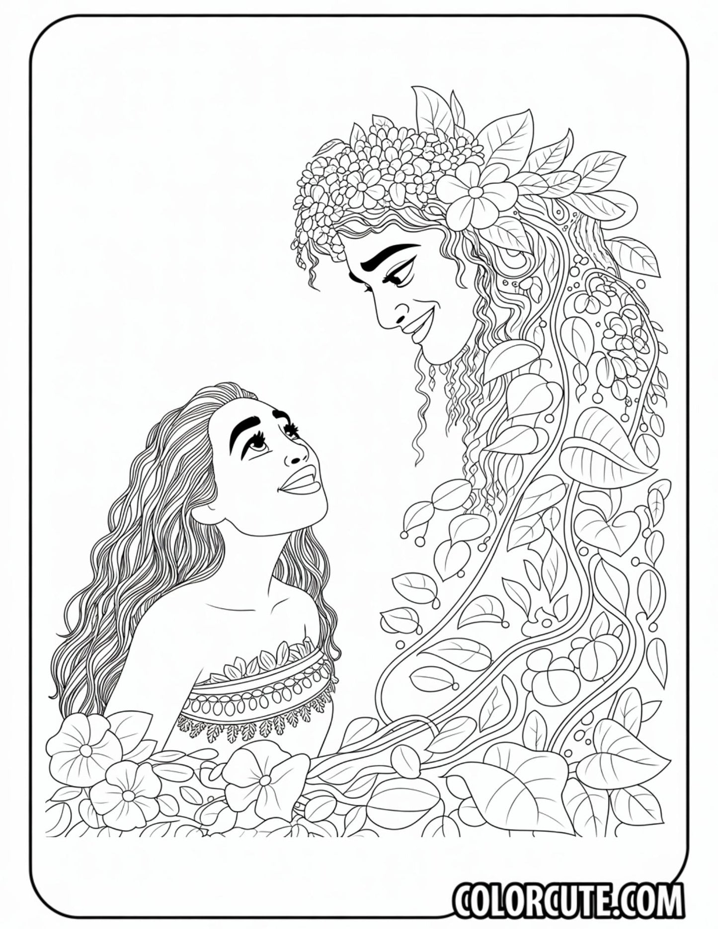 Te Fiti Moana Coloring Page | Free PDF Printables