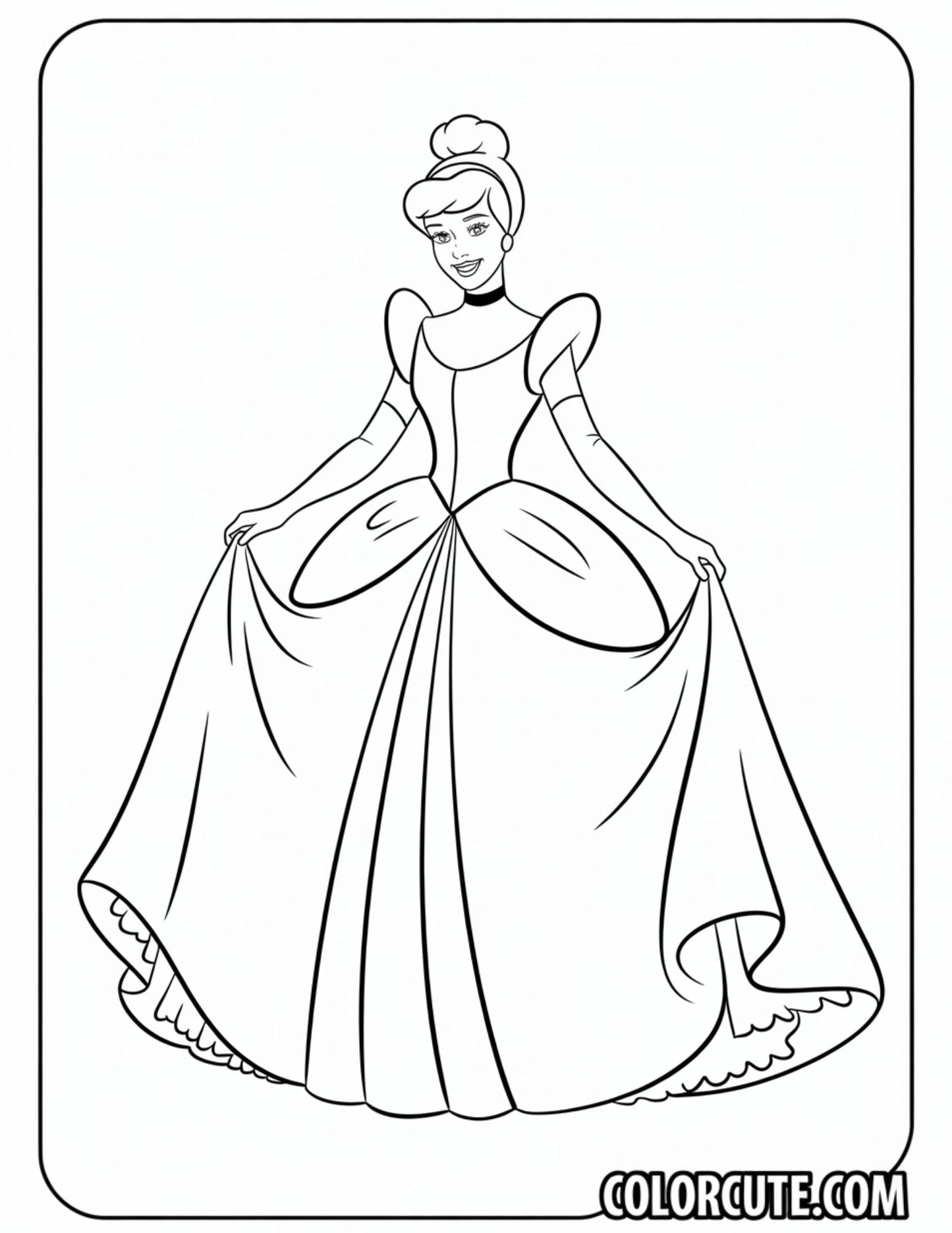 Adult Cinderella Coloring Pages | Free PDF Printables