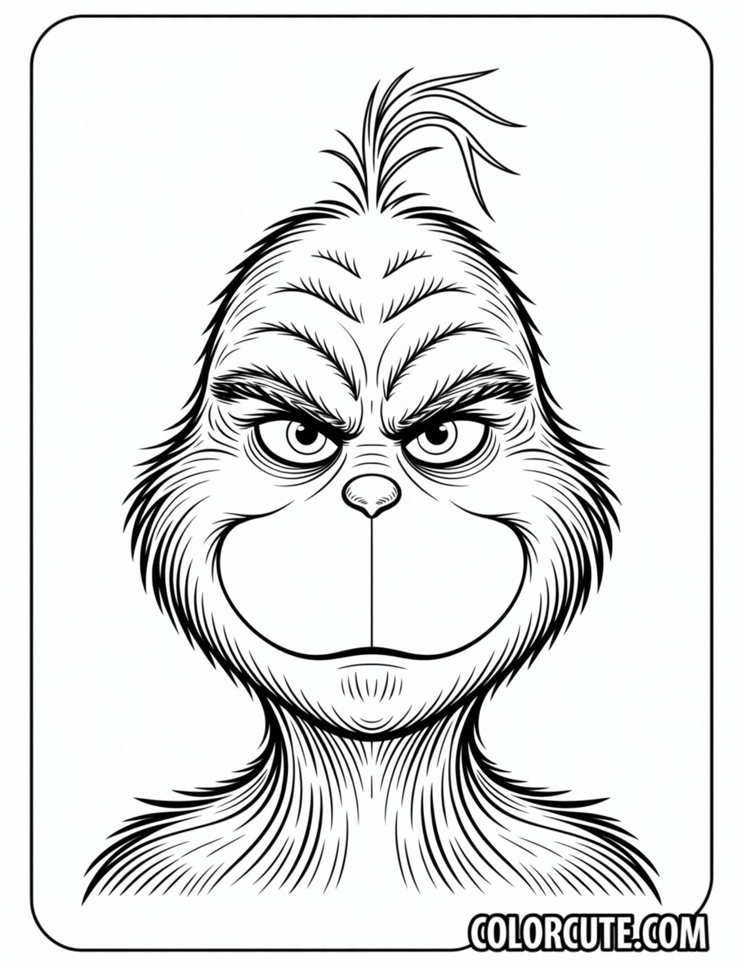 Realistic Grinch Coloring Page | Free PDF Printables