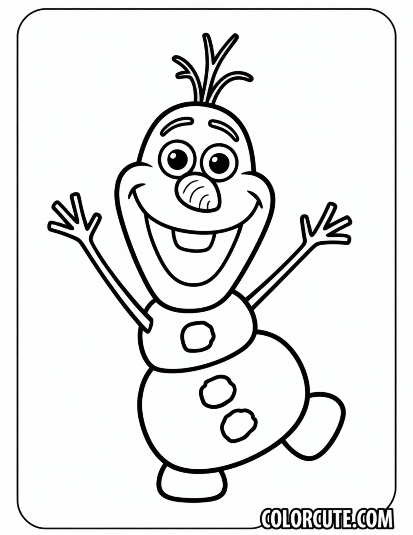 Easy Olaf Coloring Pages | Free PDF Printables