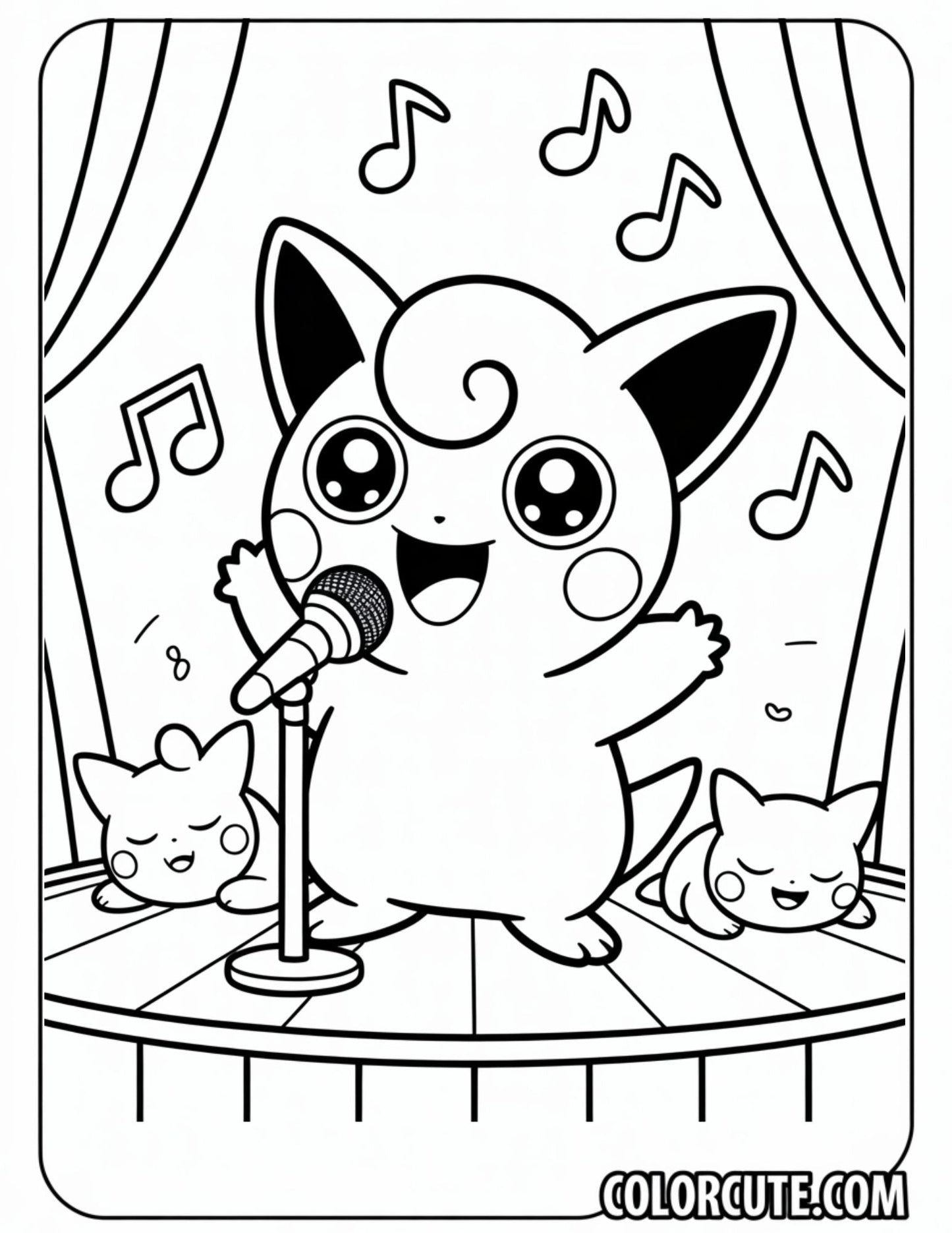 Jigglypuff Coloring Pages | Free PDF Printables