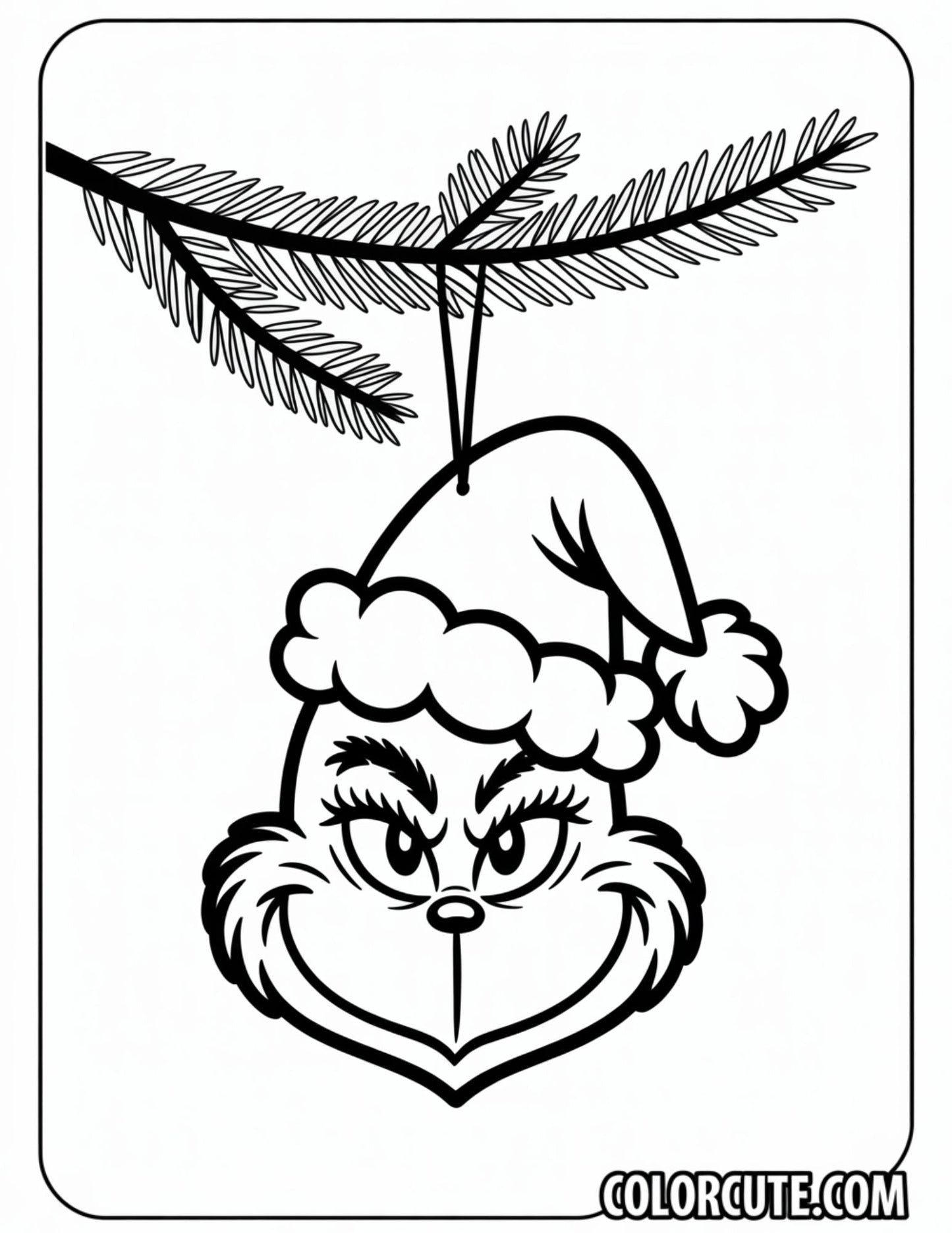 Grinch Ornament Coloring Page | Free PDF Printables
