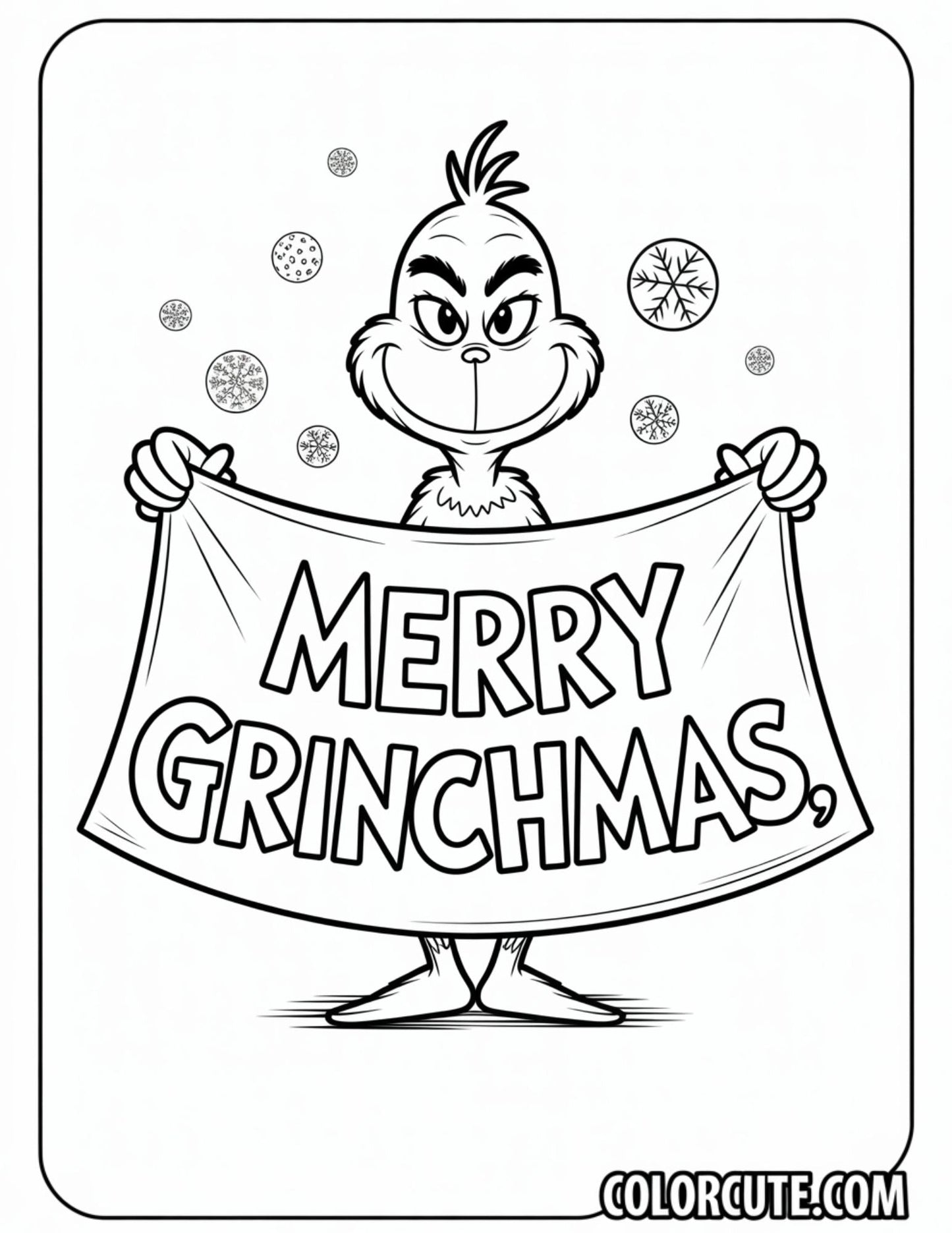 Merry Grinch Coloring Page | Free PDF Printables