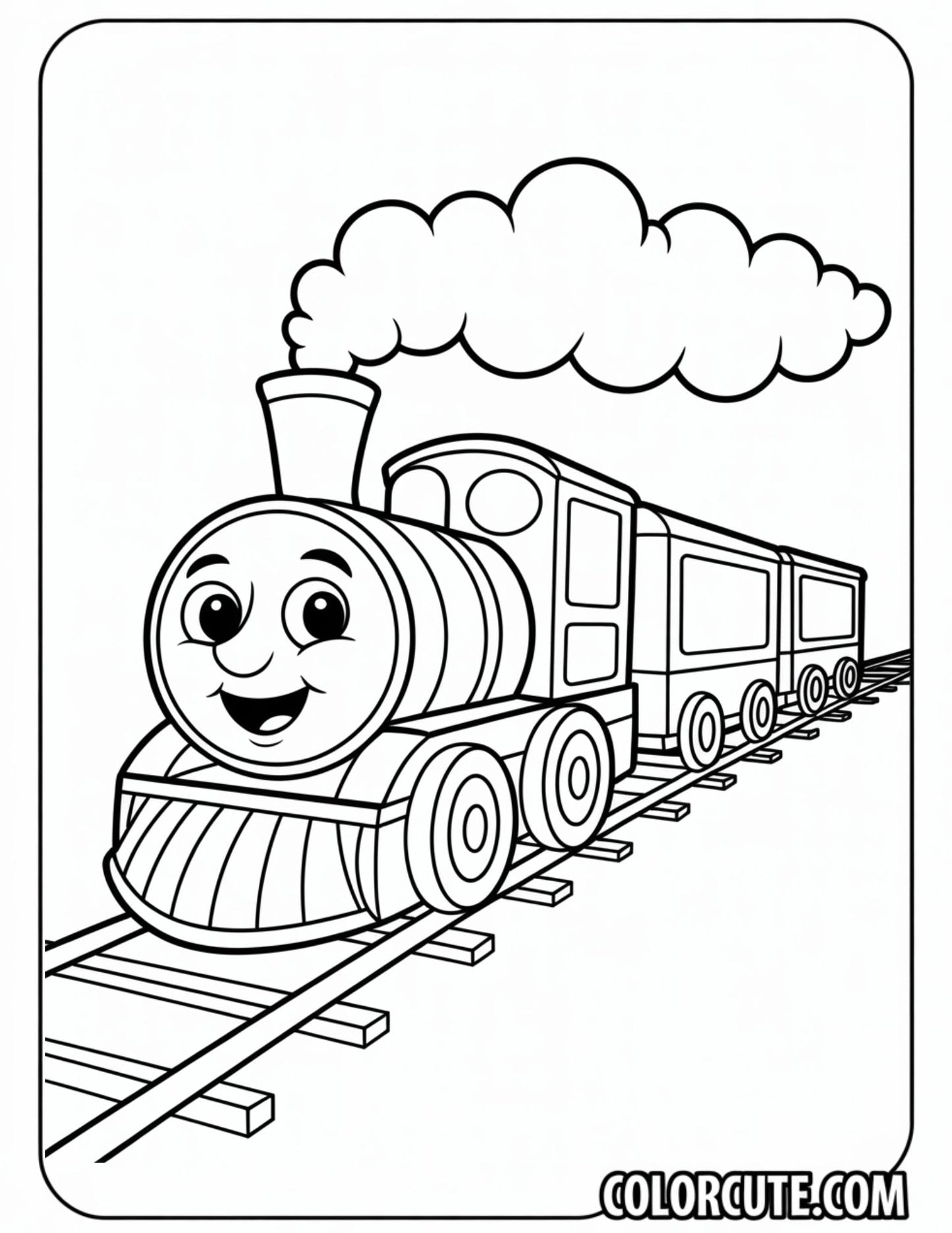 Train James Coloring Page - Free PDF Printables