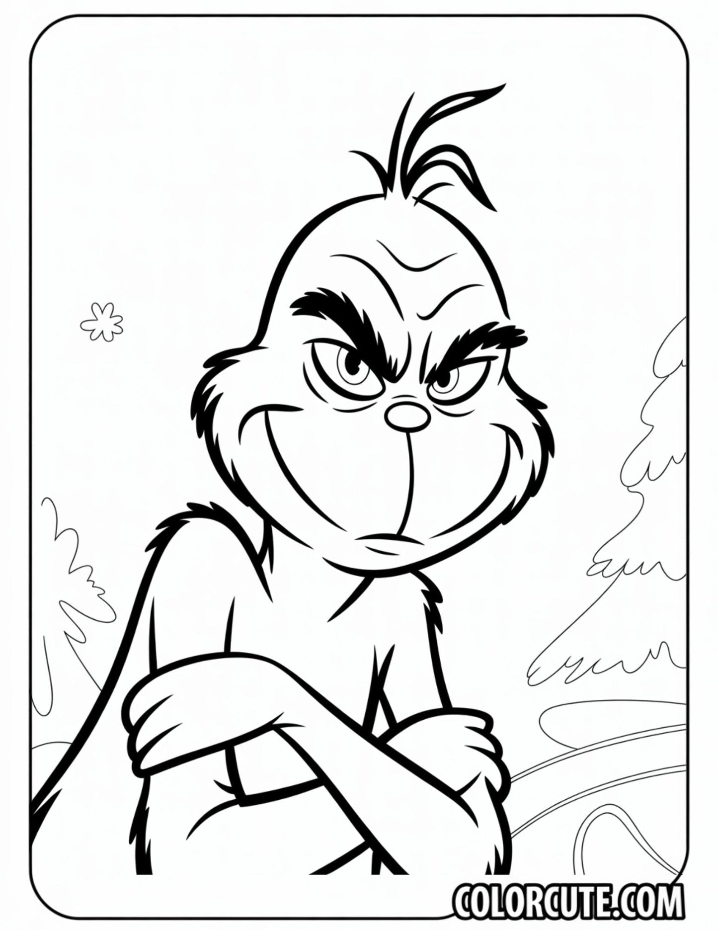 Mean Grinch Coloring Page | Free PDF Printables