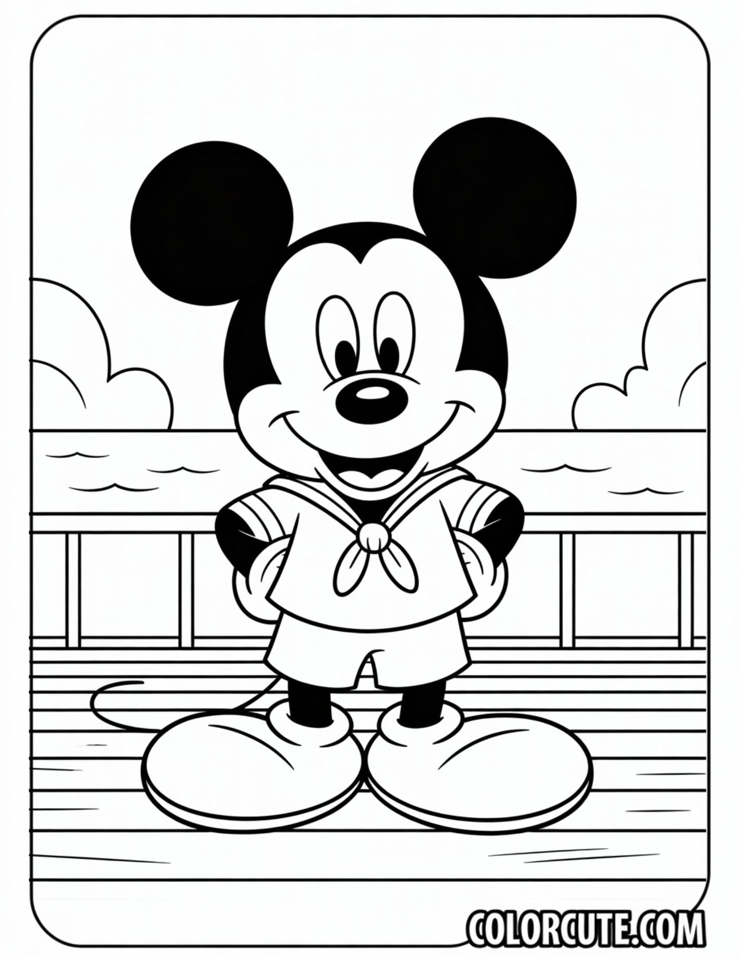 Sailor Mickey Mouse Coloring Pages | Free PDF Printables