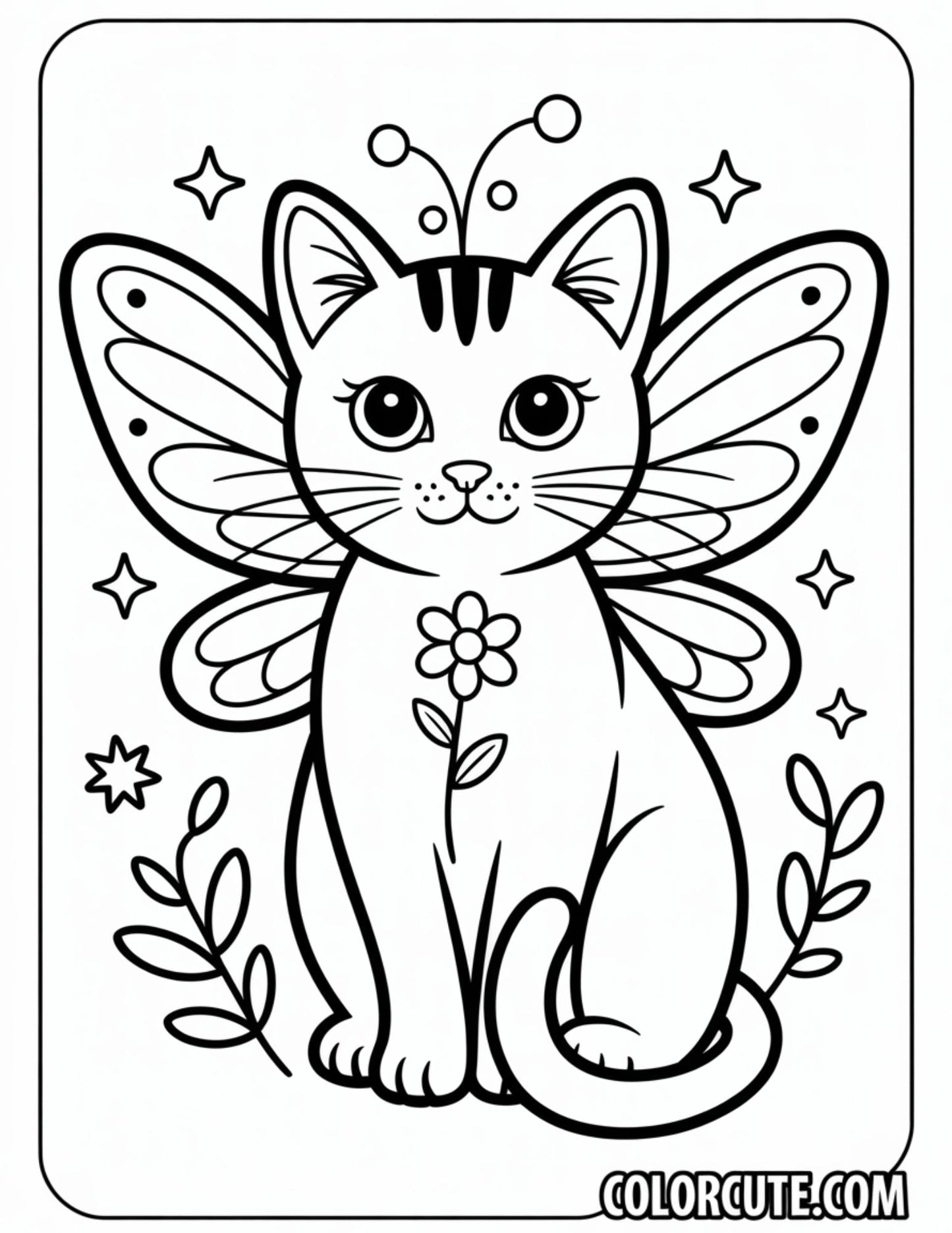 Cat Cartoon Coloring Pages | Free PDF Printables