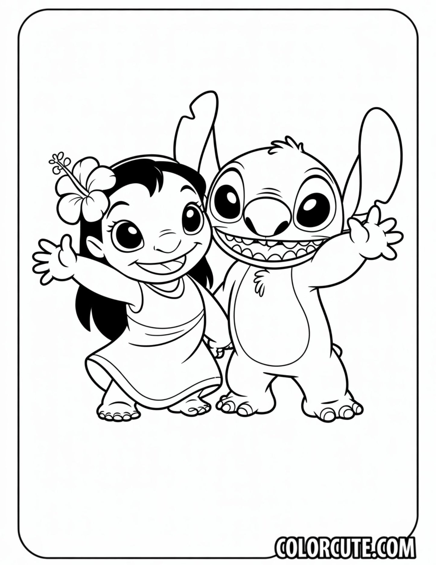 Disney Stitch and Lilo Coloring Pages | Free PDF Printables
