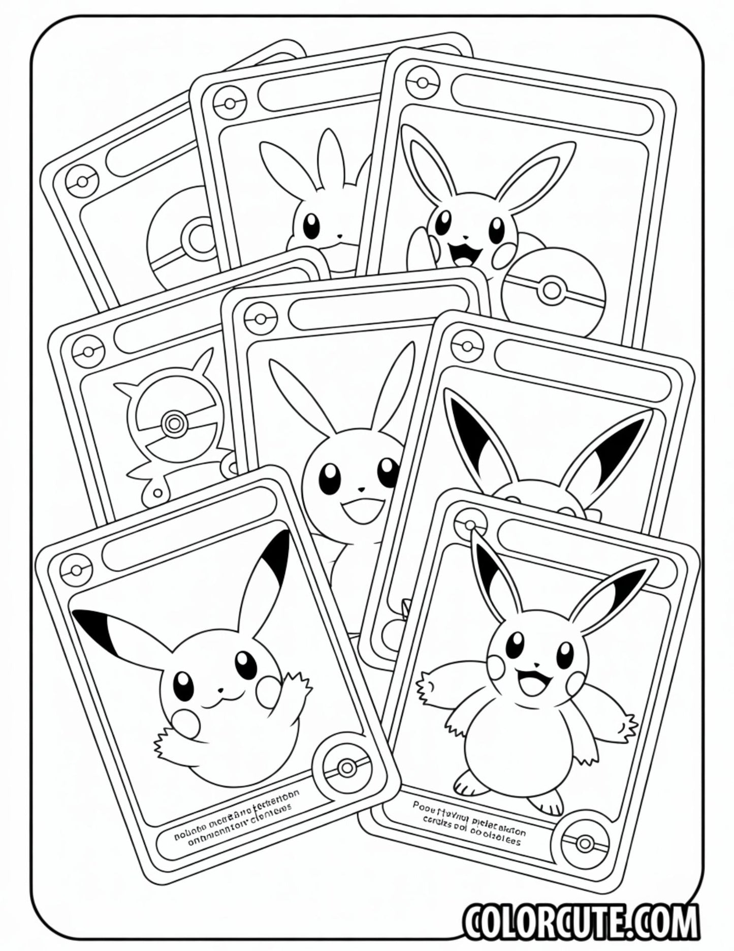 Pokémon Cards Coloring Pages | Free PDF Printables