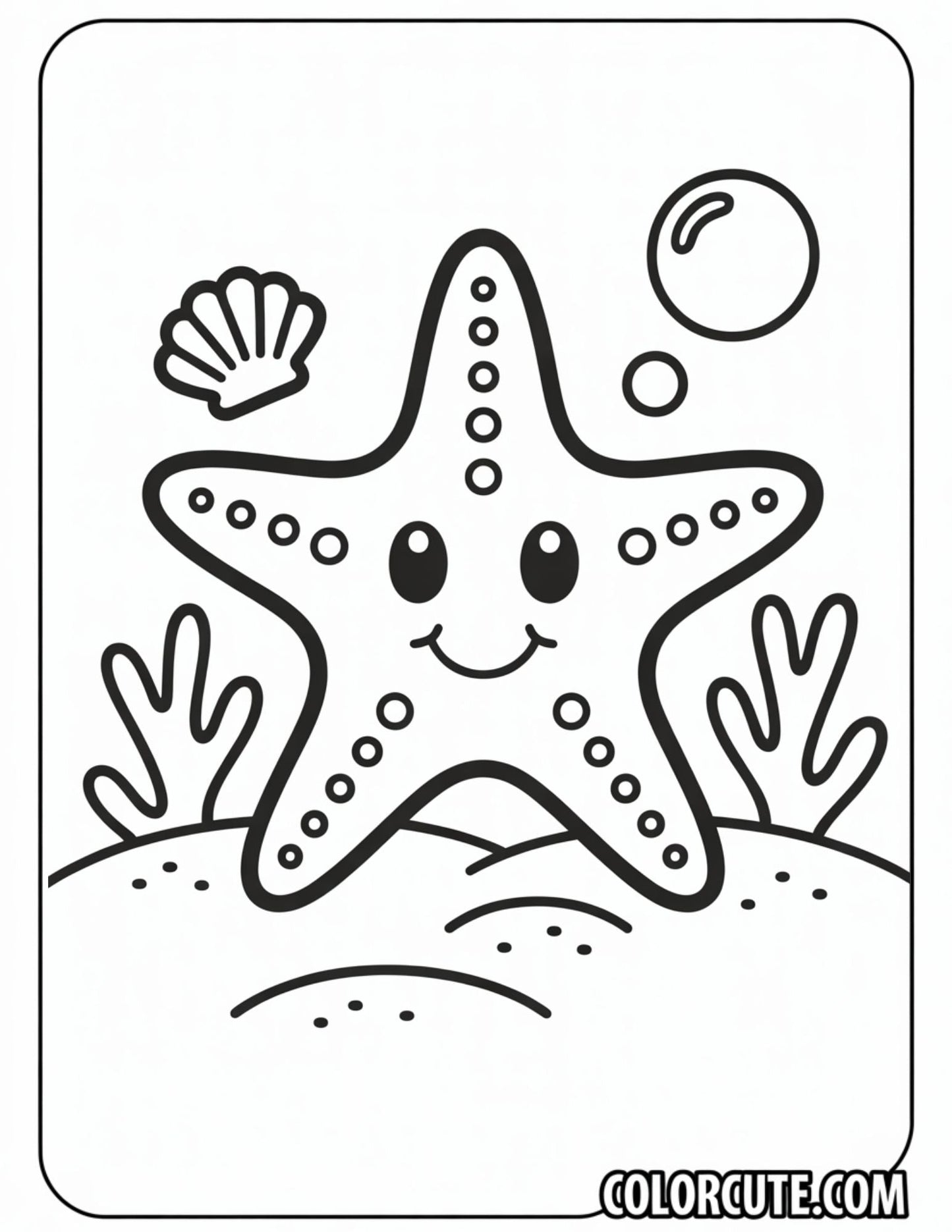 Starfish Summer Coloring Pages | Free PDF Printables