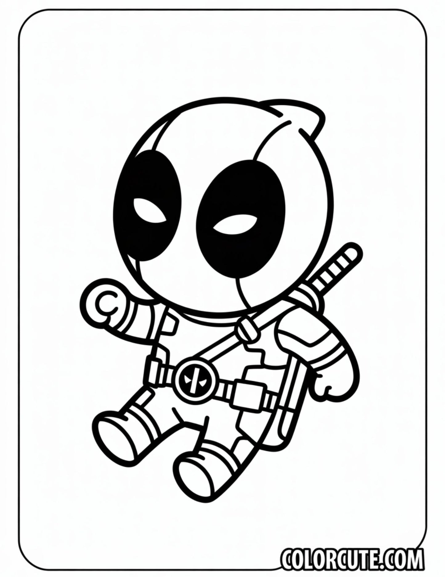 Among Us Deadpool Coloring Pages | Free PDF Printables