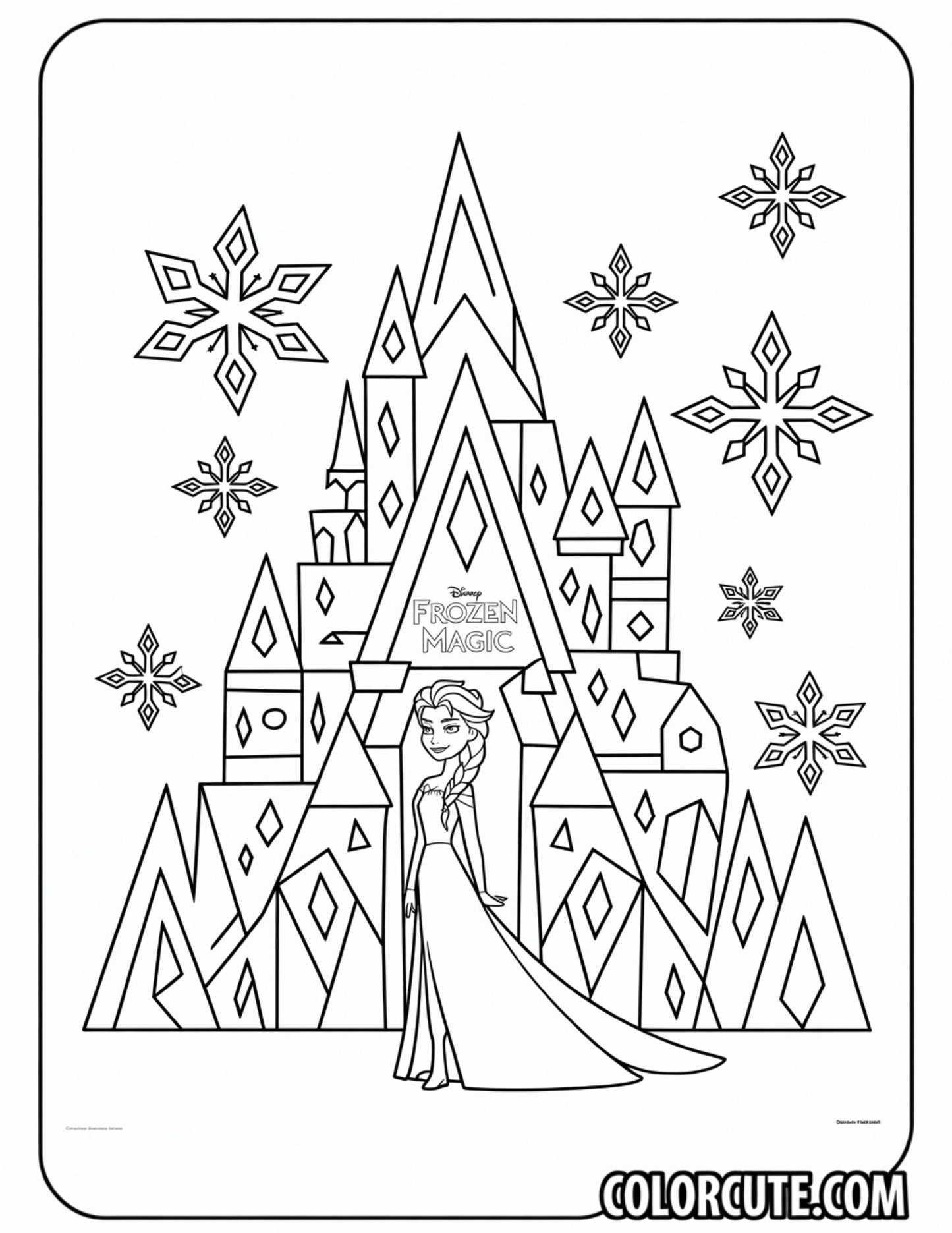Elsa Castle Coloring Pages | Free PDF Printables