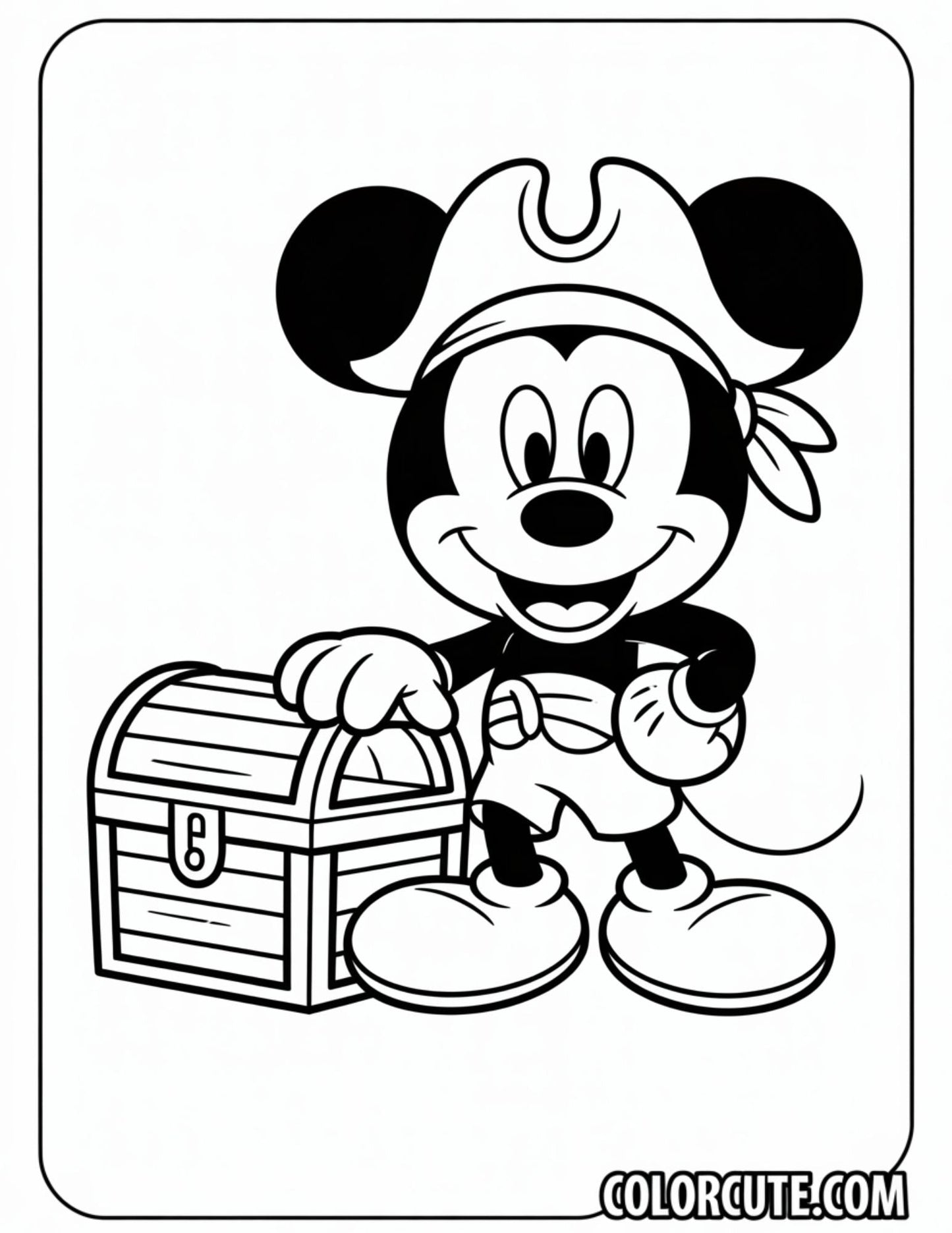 Pirate Mickey Mouse Coloring Pages | Free PDF Printables
