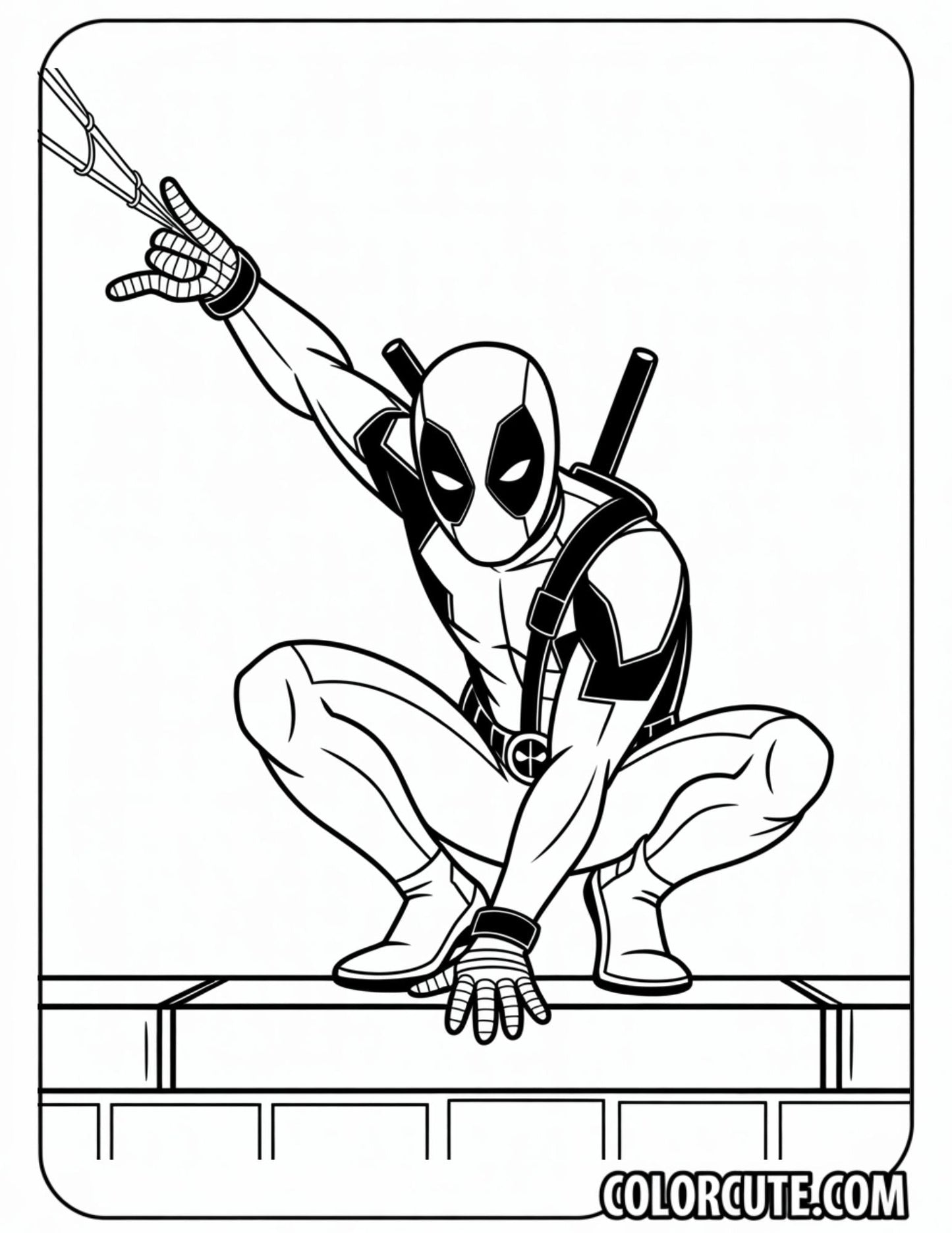 Spider Man Deadpool Coloring Pages | Free PDF Printables