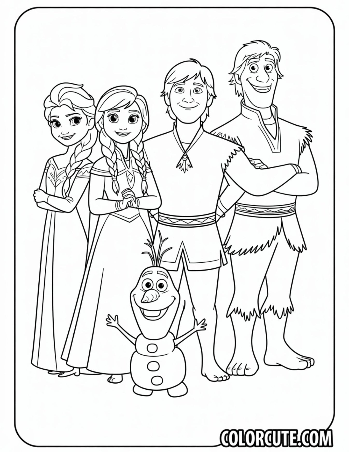 Frozen Family Coloring Pages Free PDF Printables