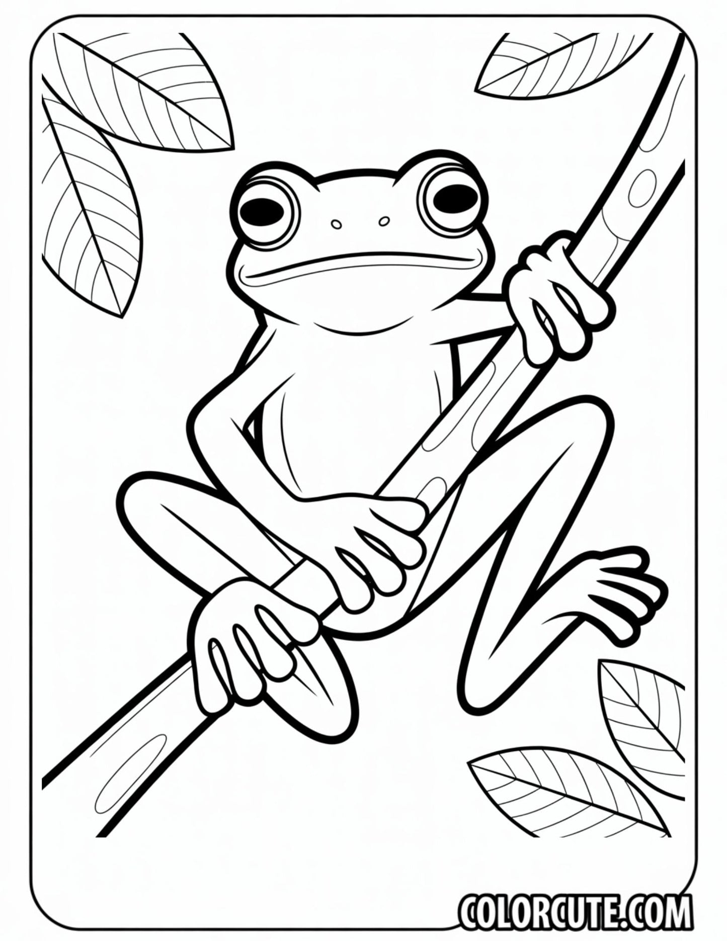 Tree Frog Coloring Pages | Free PDF Printables