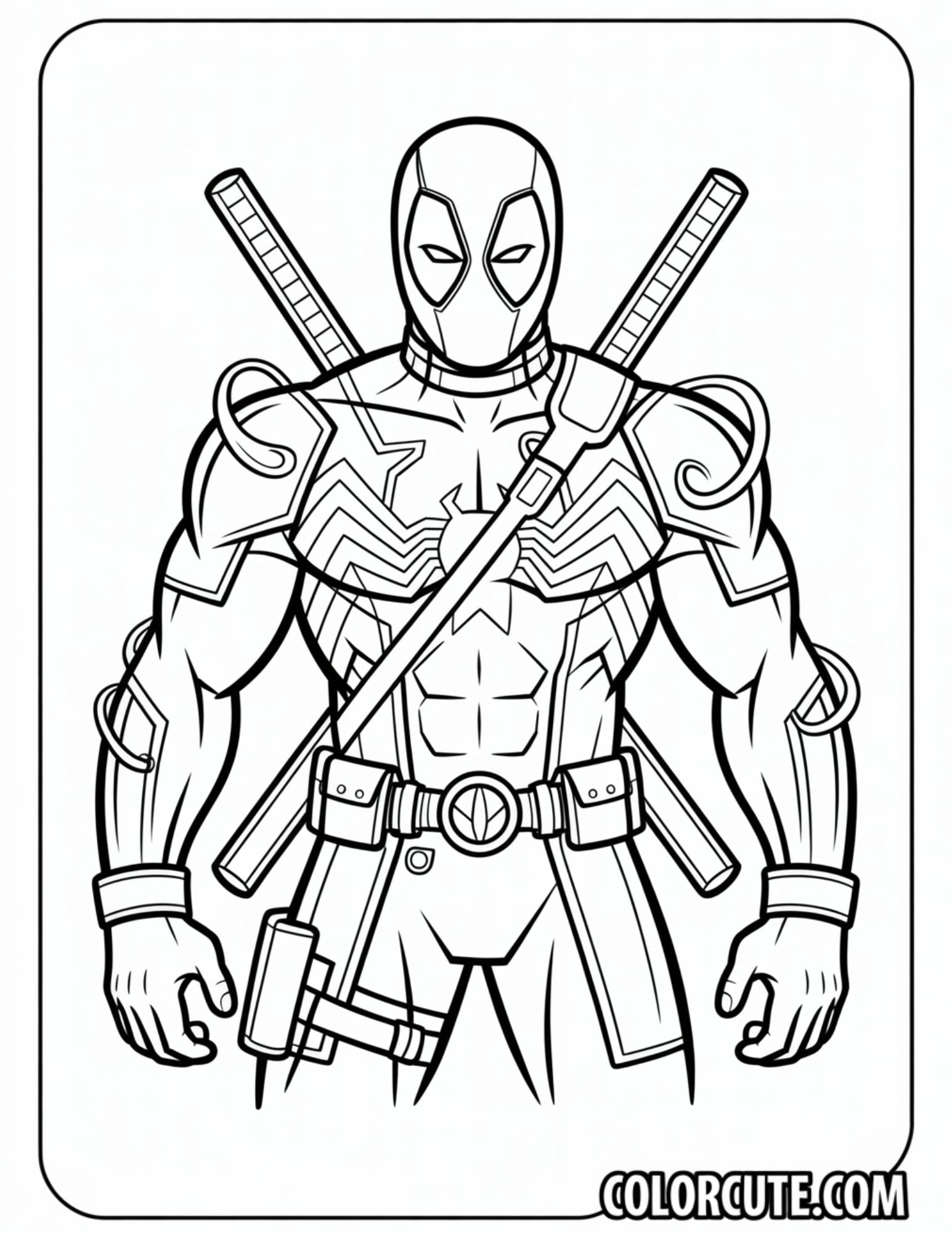 Venom And Deadpool Coloring Pages