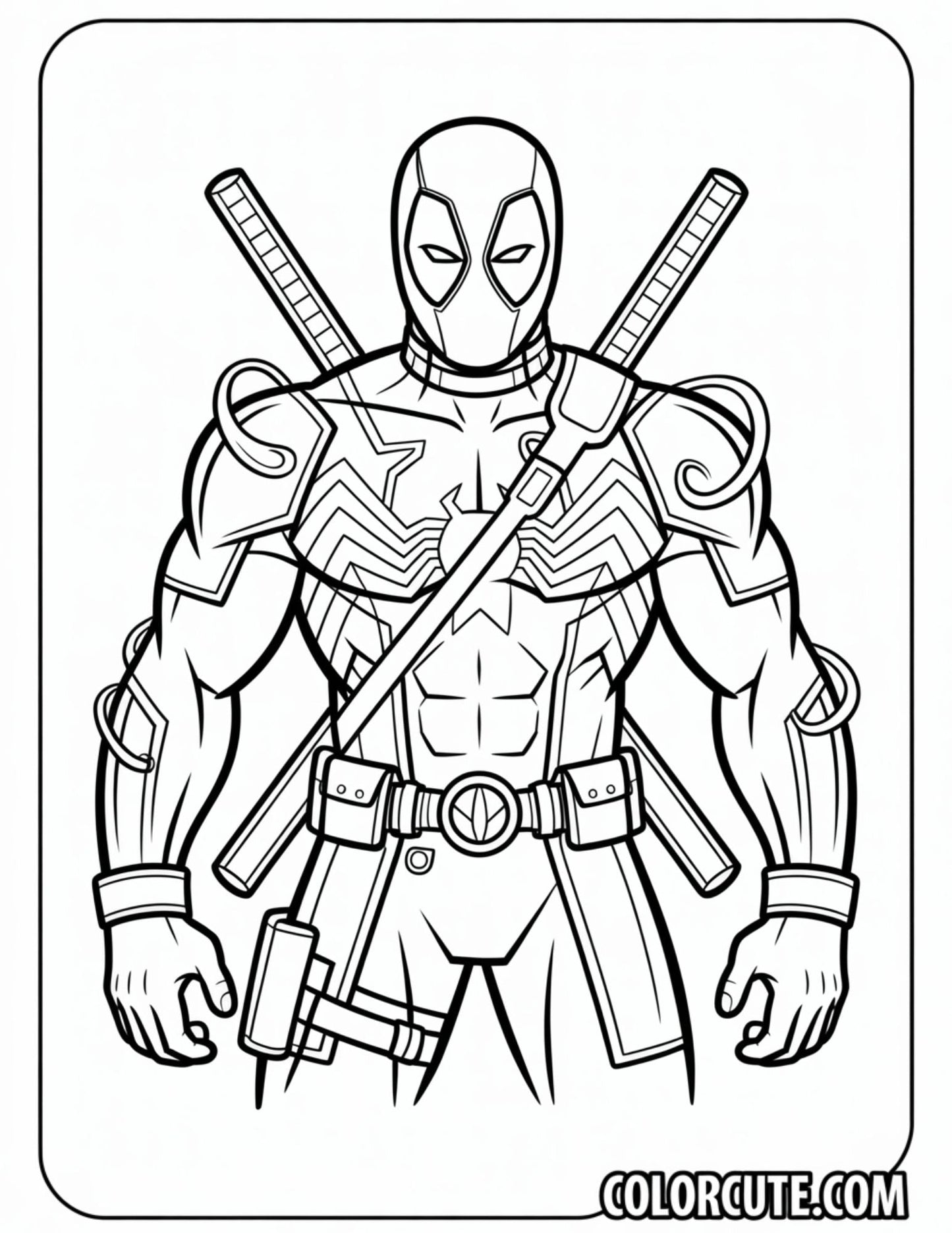 Venom Deadpool Coloring Pages | Free PDF Printables