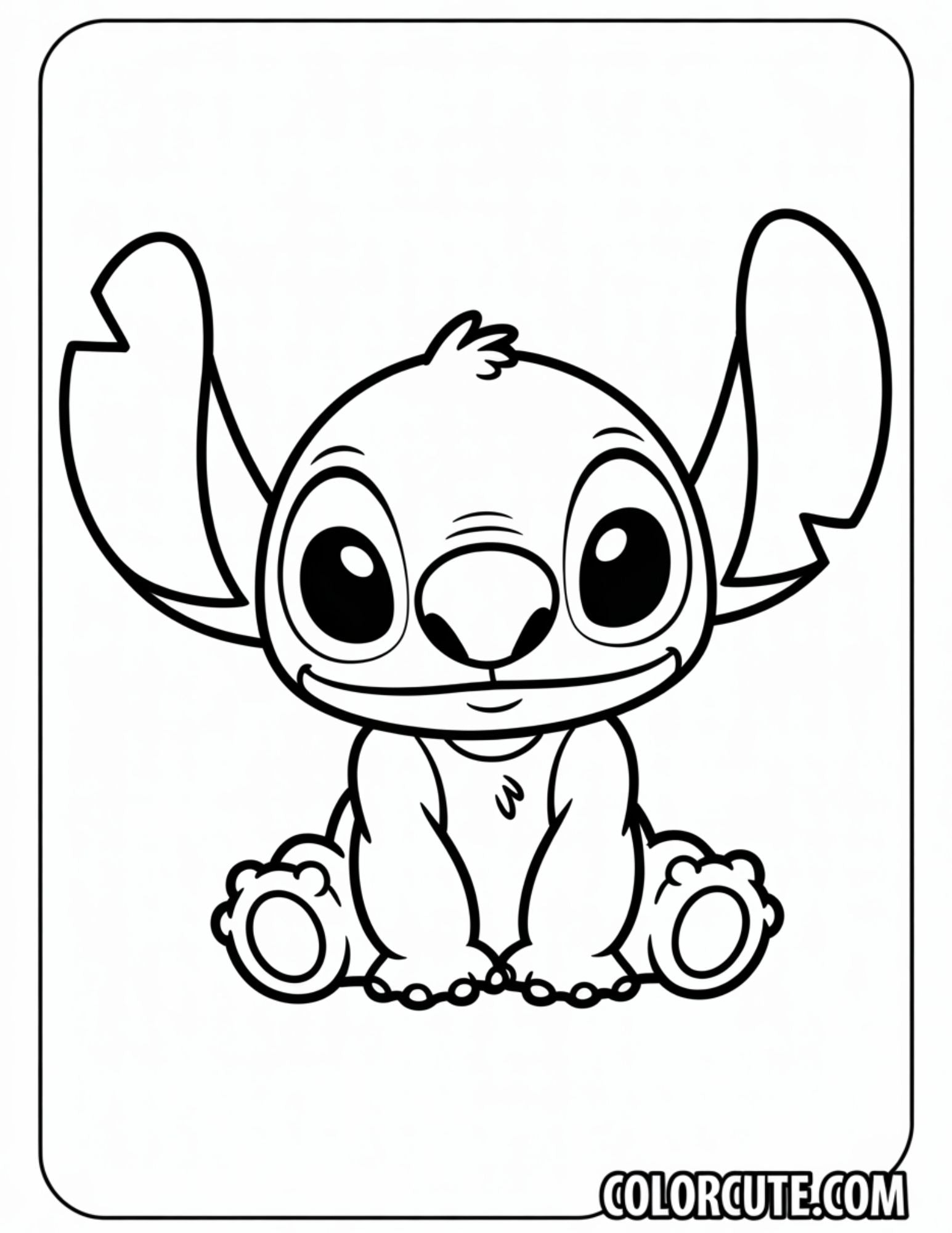 Baby Stitch Coloring Page | Free PDF Printables ??? Color Cute - Free ...