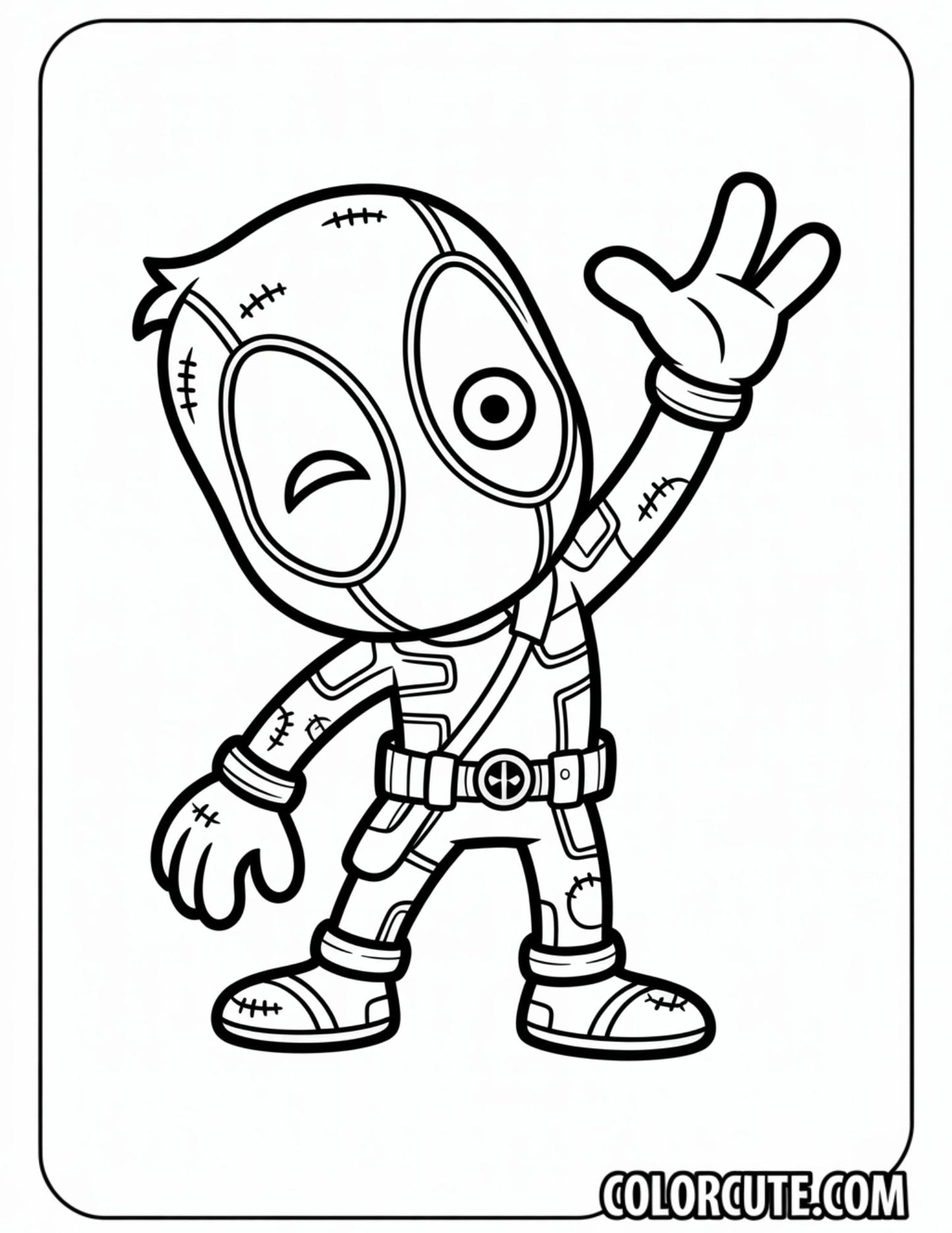 Zombie Deadpool Coloring Pages | Free PDF Printables