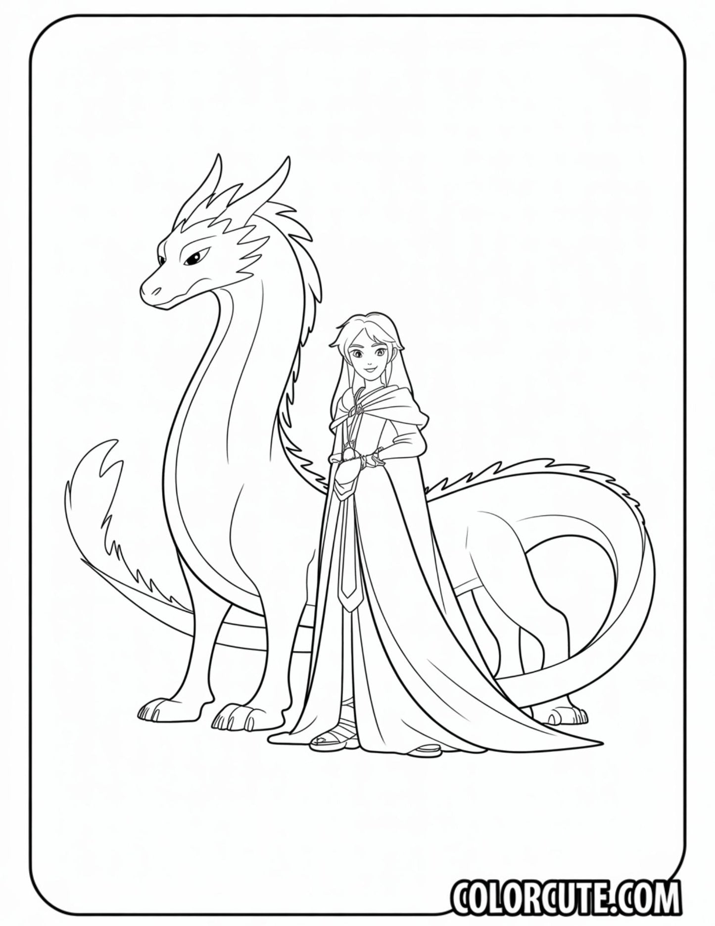 Sisu Dragon Raya Coloring Page | Free PDF Printables