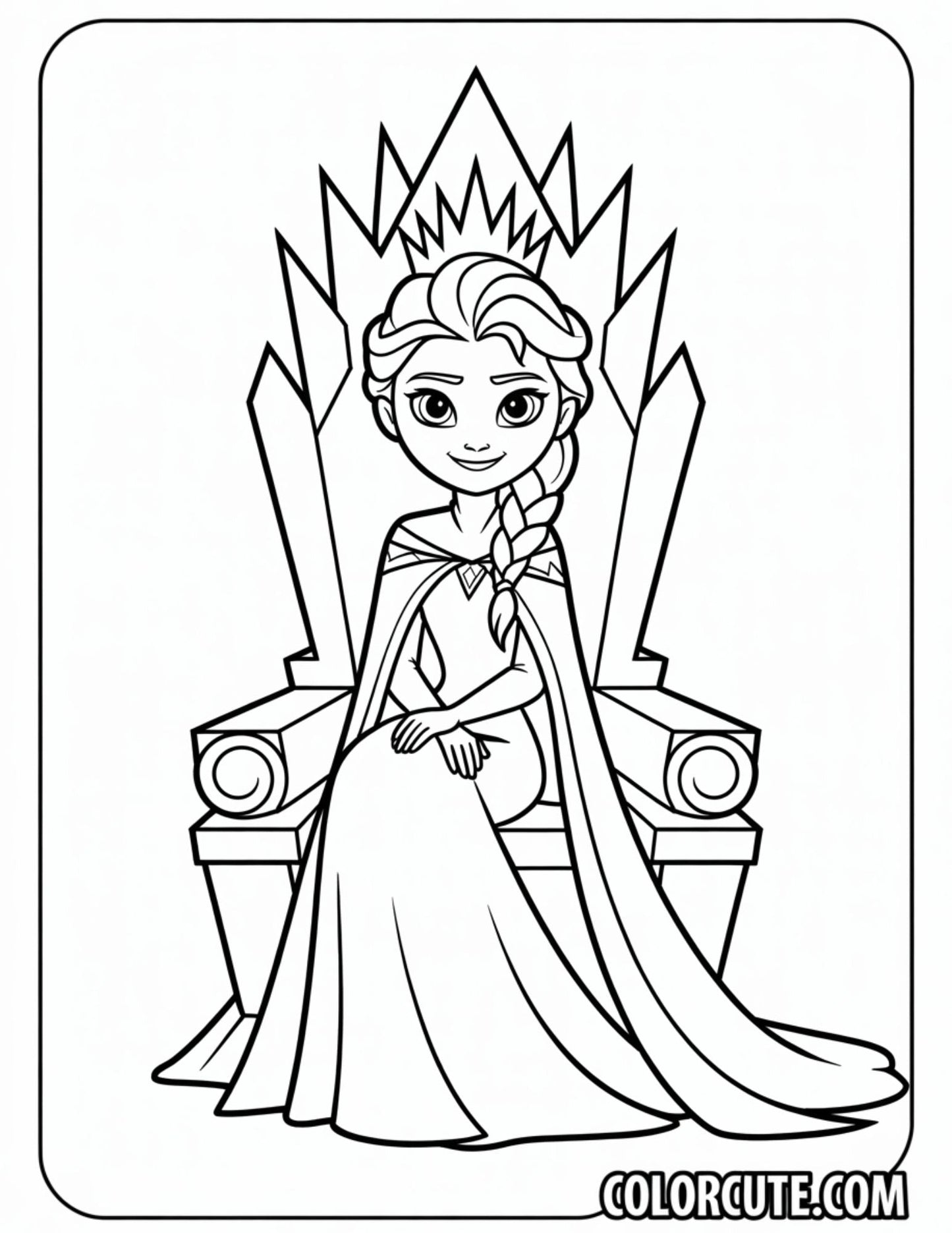 Queen Elsa Coloring Pages | Free PDF Printables