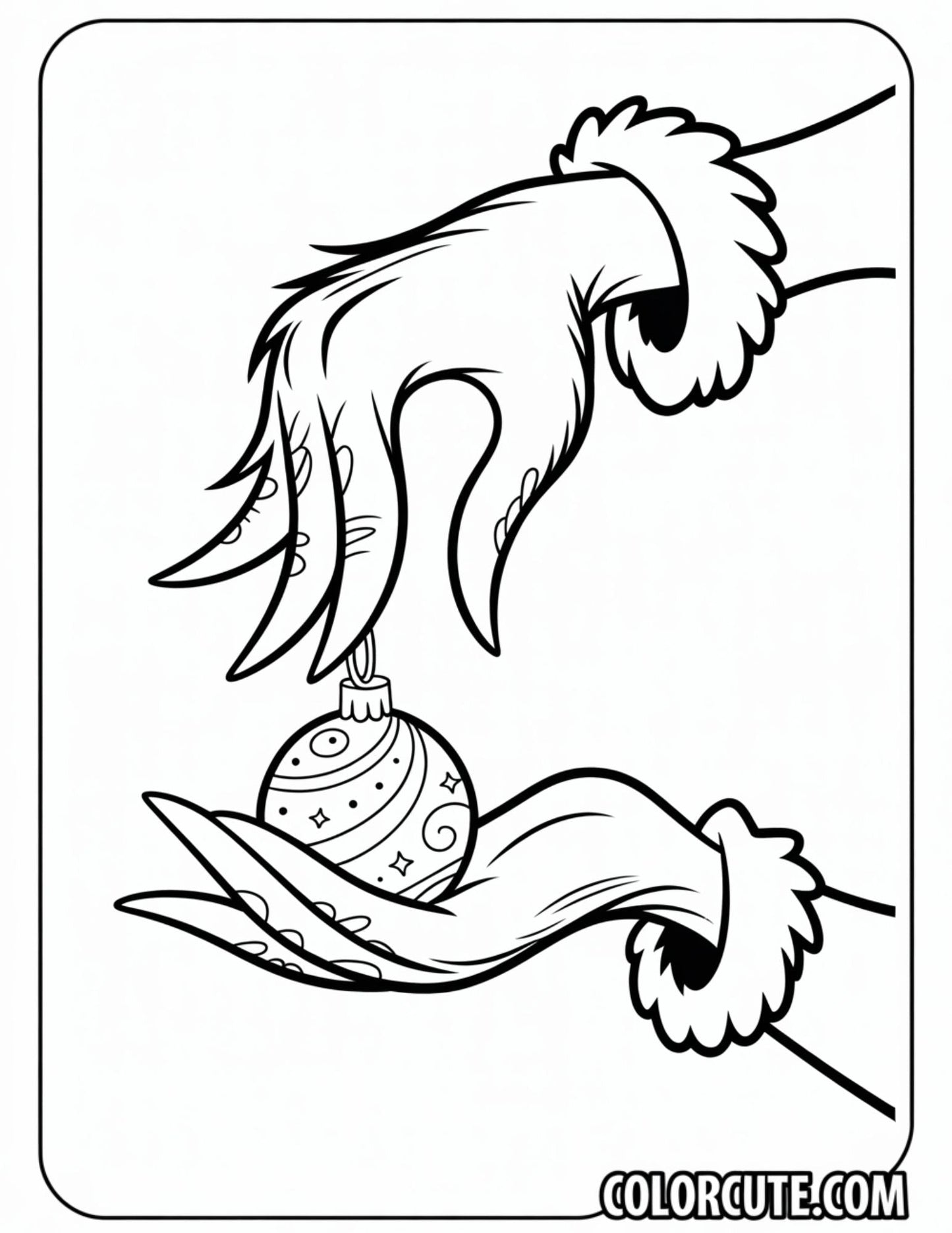 Grinch Hand Coloring Page | Free PDF Printables