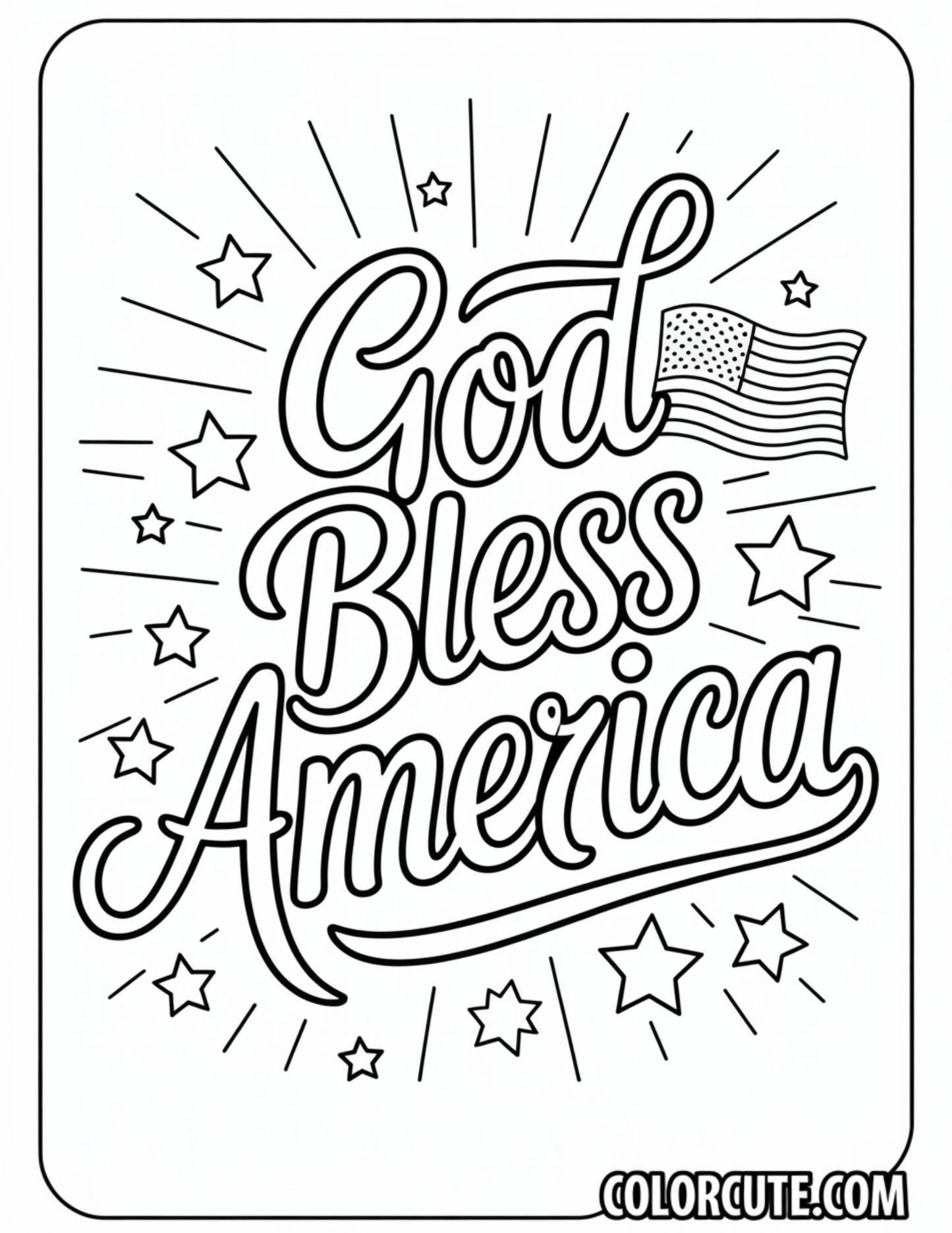 God Bless America Coloring Pages | Free PDF Printables