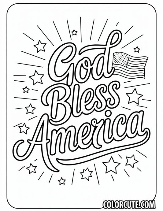 God Bless America Coloring Pages | Free PDF Printables