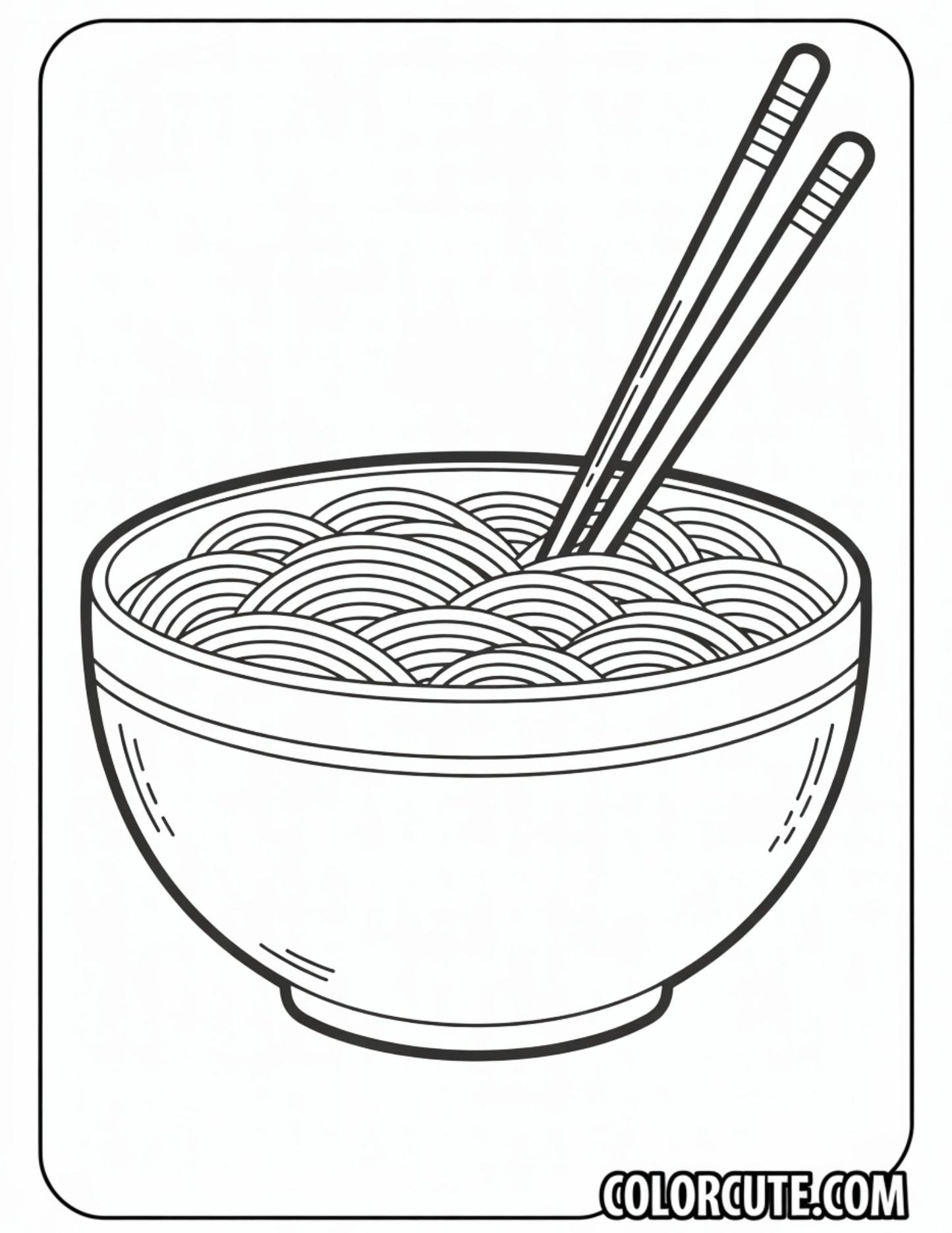 Noodles Coloring Page | Free PDF Printables