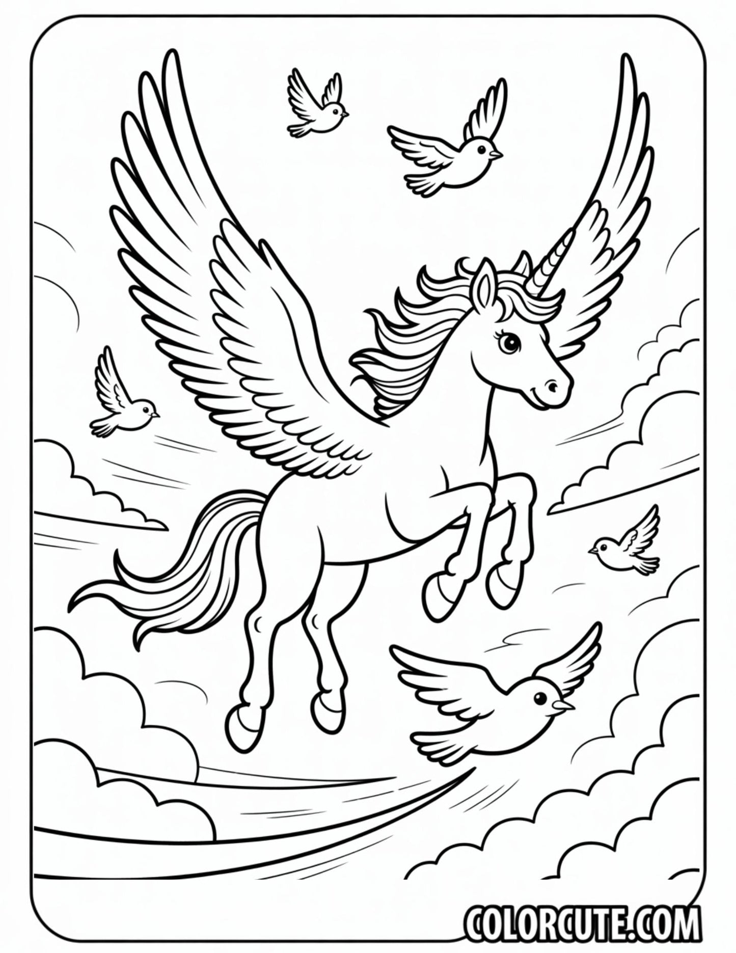 Magical Unicorn Coloring Pages | Free PDF Printables