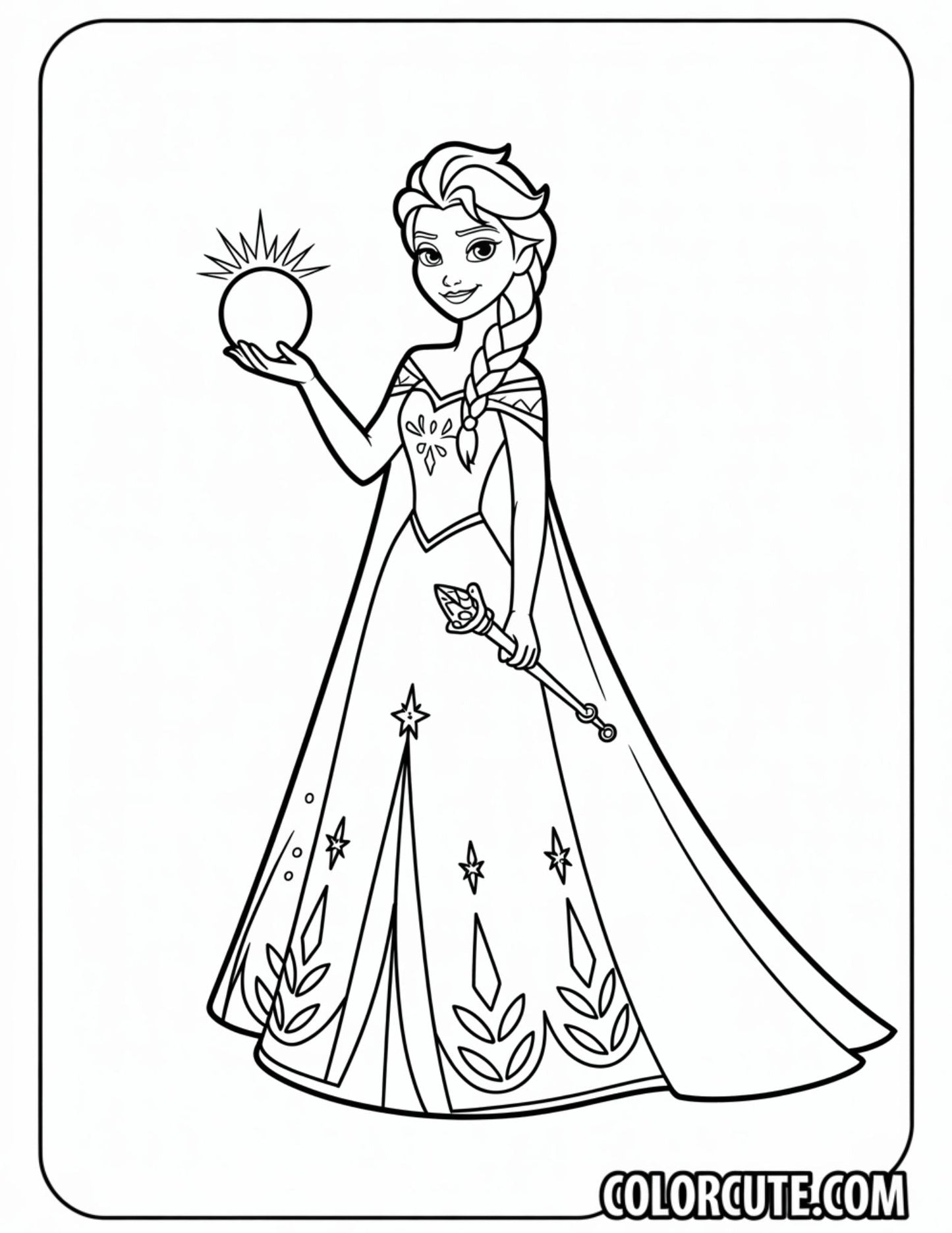 Adult Elsa Coloring Pages | Free PDF Printables