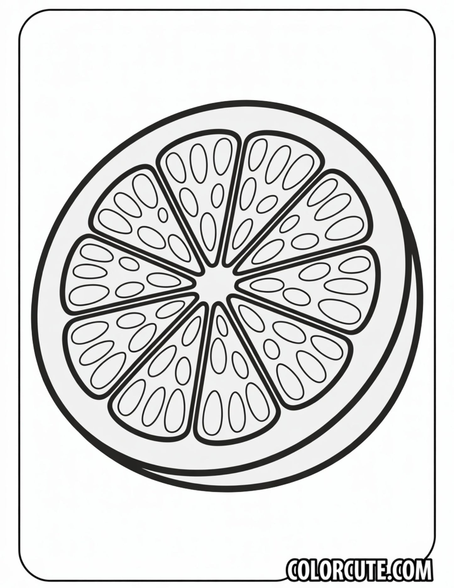 Grapefruit Coloring Page | Free PDF Printables