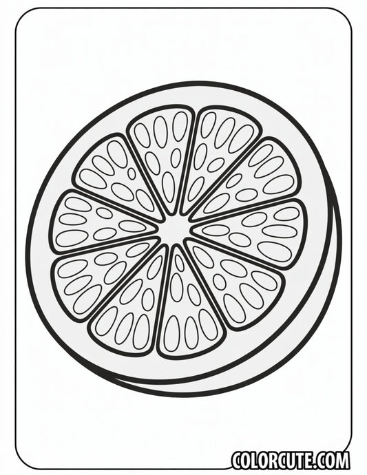 Grapefruit Coloring Page | Free PDF Printables