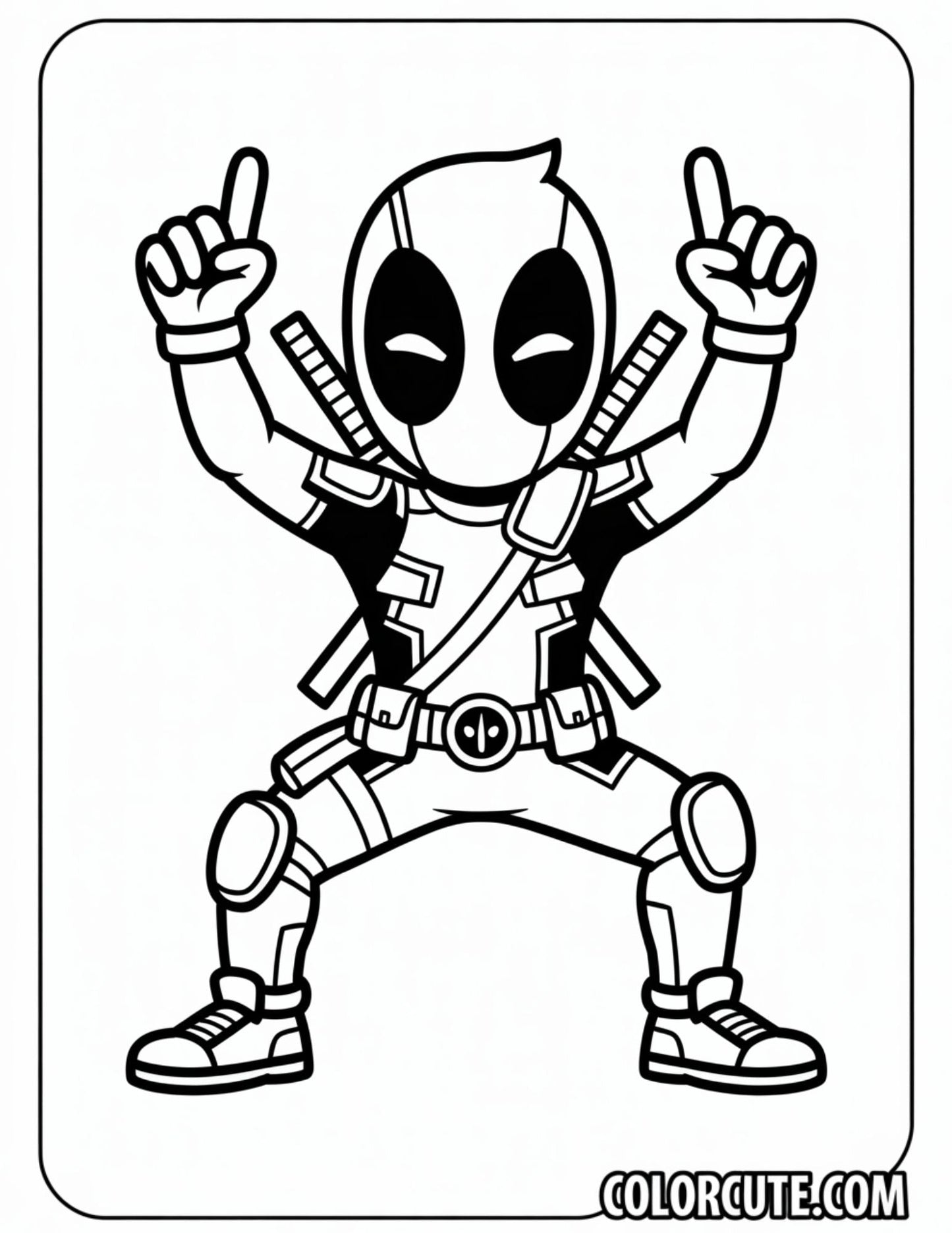 Fortnite Deadpool Coloring Pages | Free PDF Printables