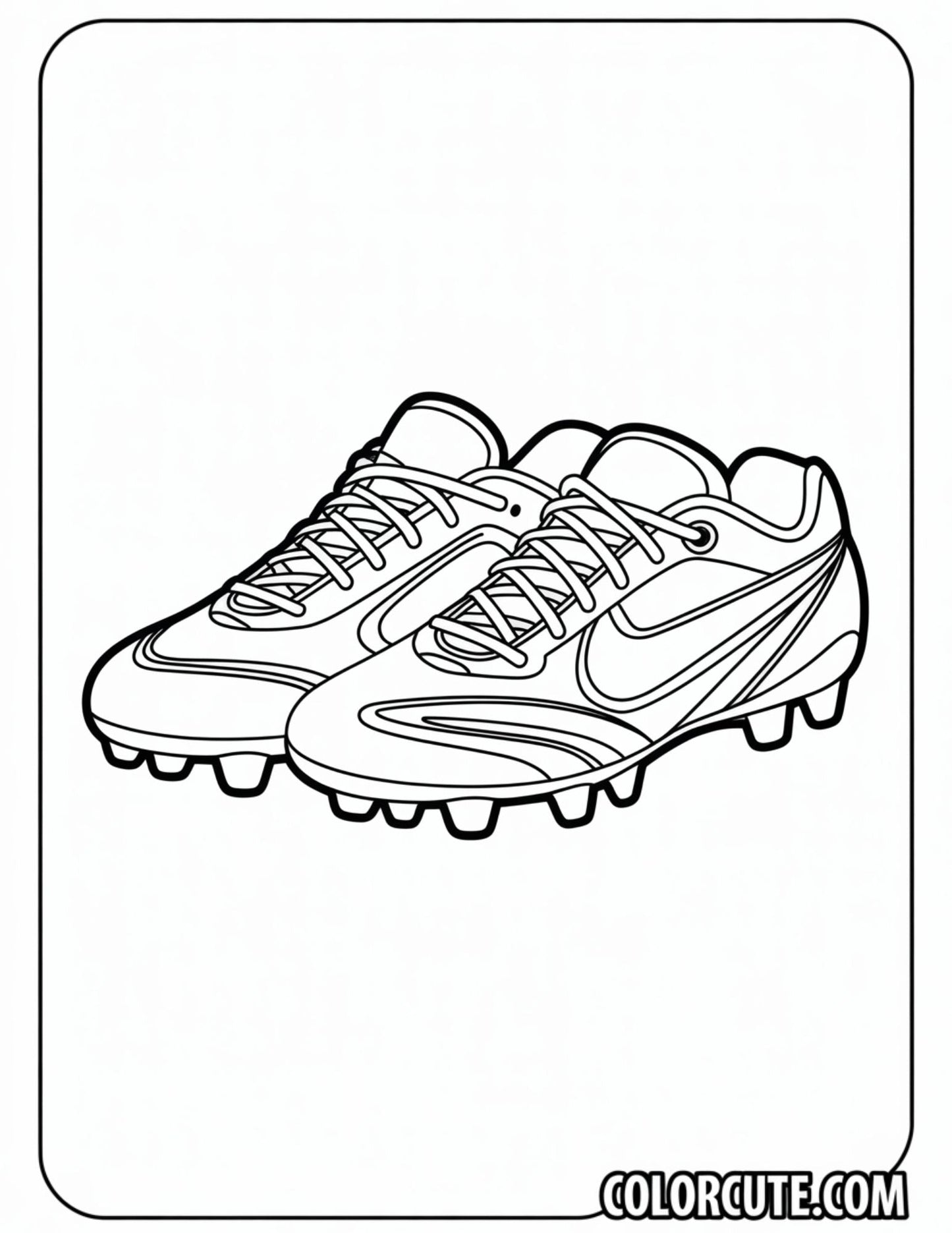 Football Cleats Coloring Pages | Free PDF Printables