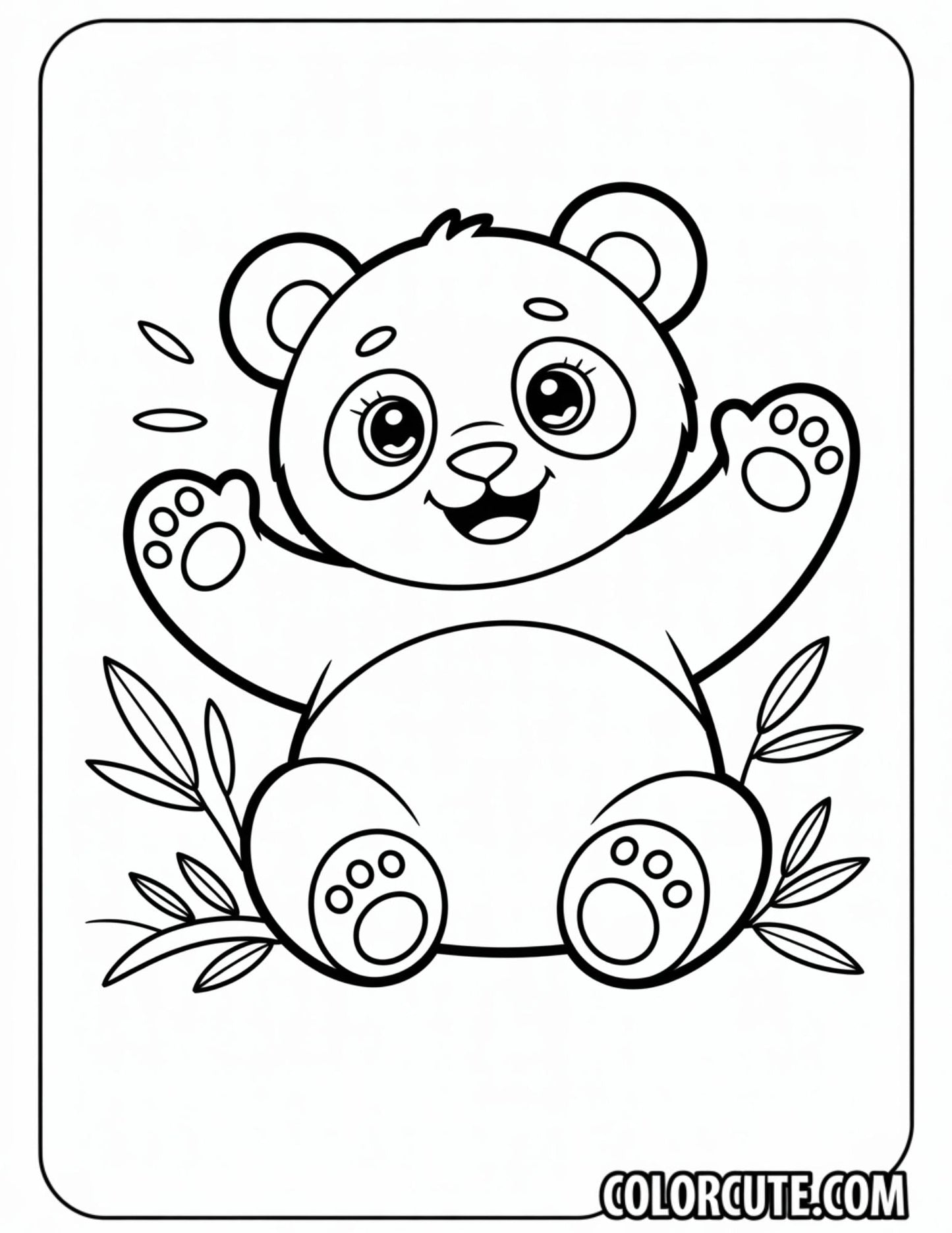 Small Panda Coloring Pages | Free PDF Printables