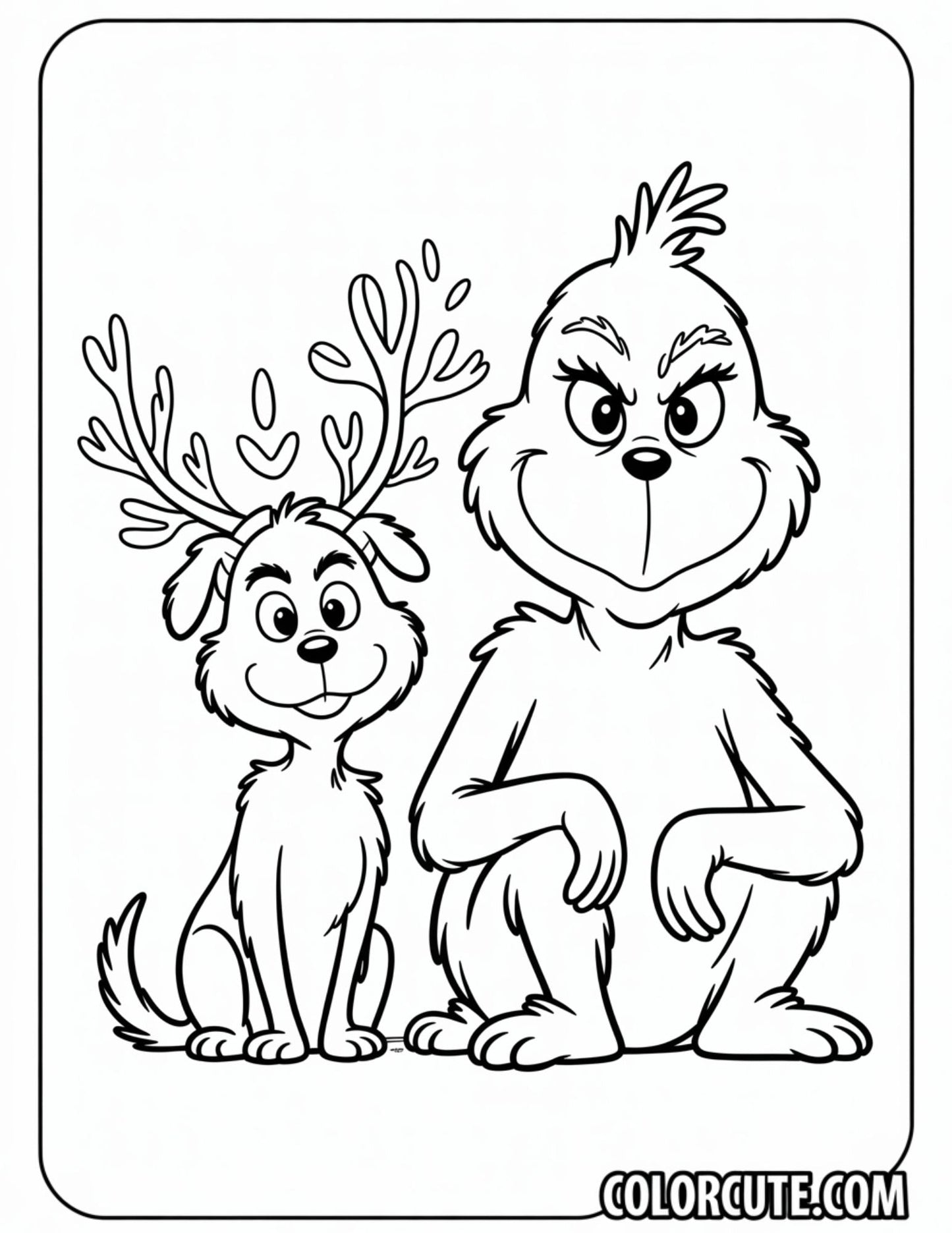Dog Grinch Coloring Page | Free PDF Printables
