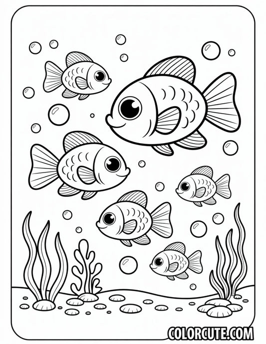 Fish Preschool Coloring Page | Free PDF Printables