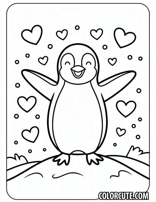 Hard Penguin Coloring Page | Free PDF Printables