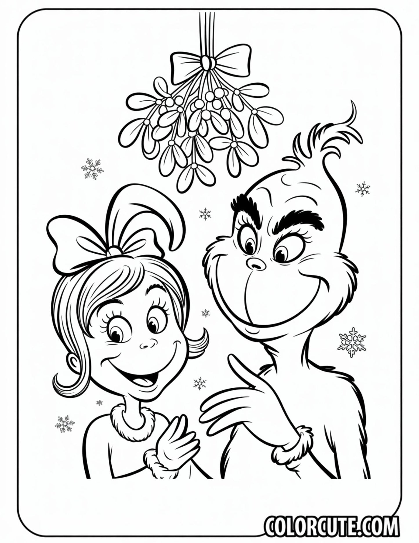 Cindy Lou Who Grinch Coloring Page | Free PDF Printables